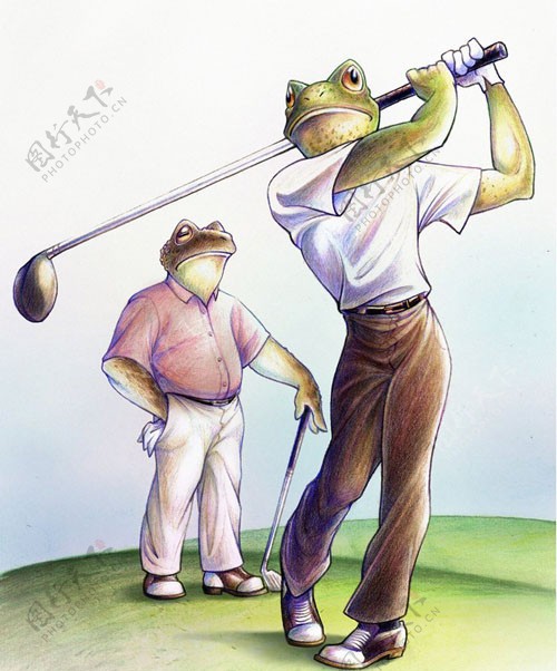 青蛙高尔夫图片