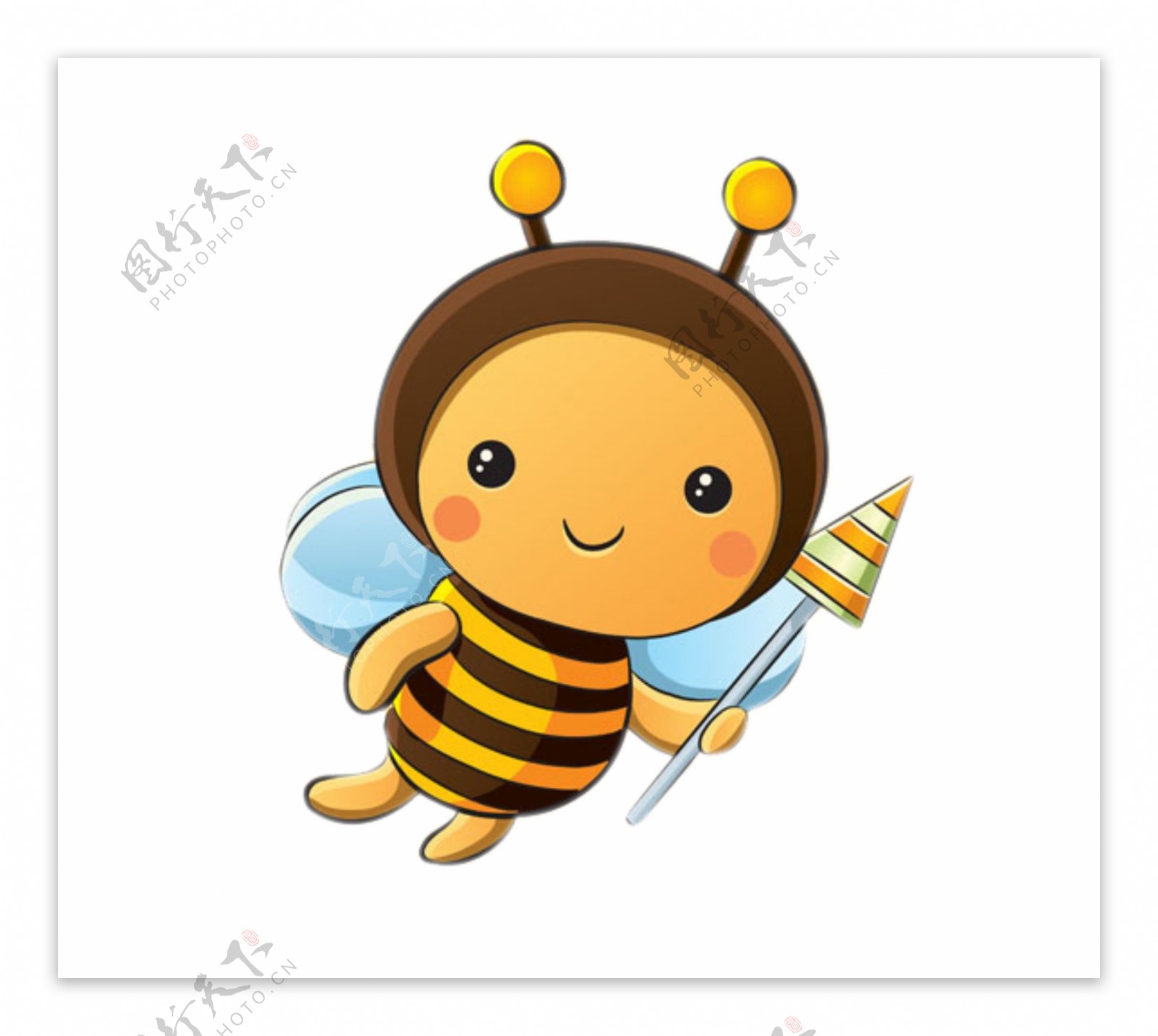 可爱手绘蜜蜂矢量素材免费下载 - 觅知网