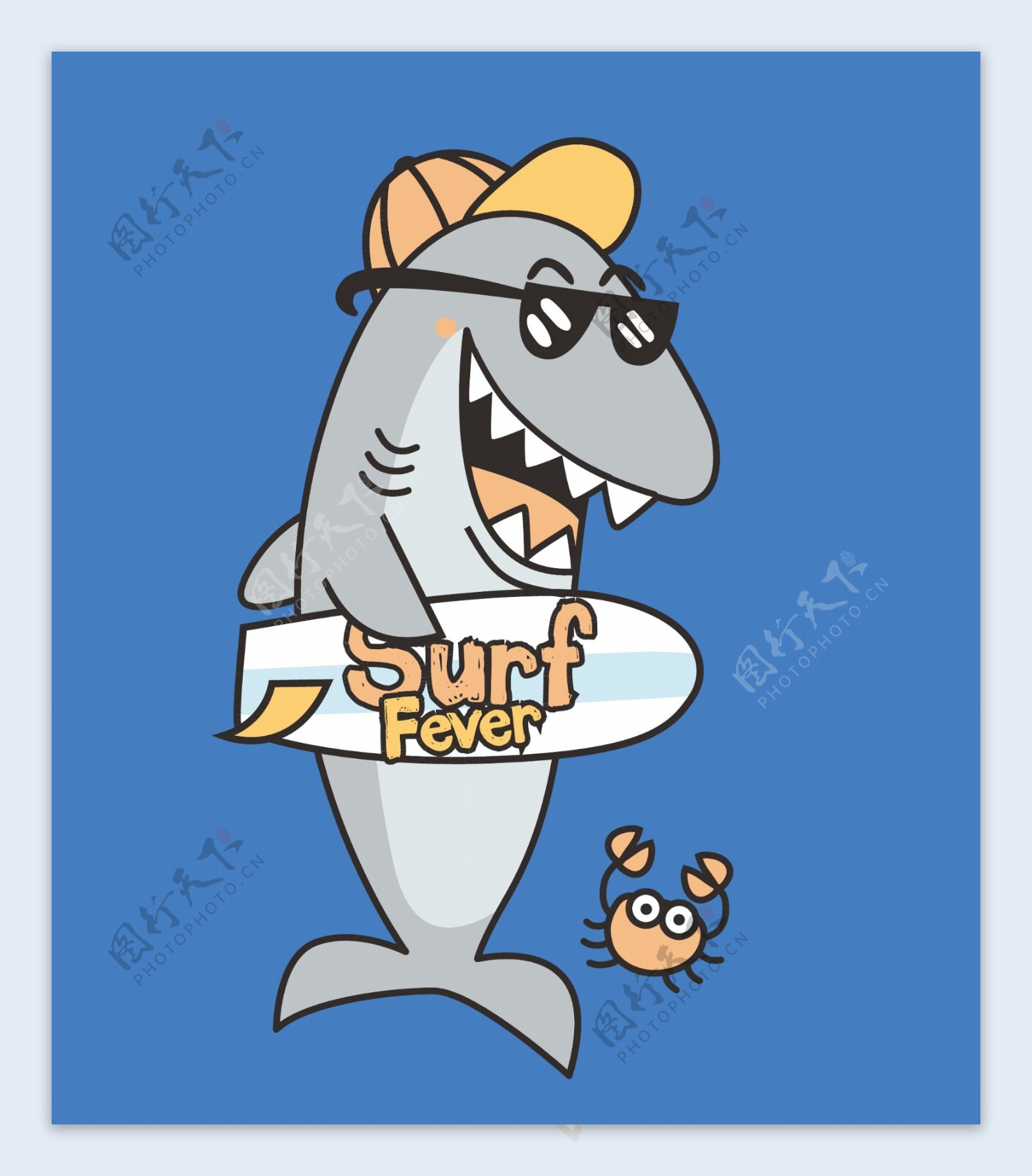 卡通鲨鱼图片