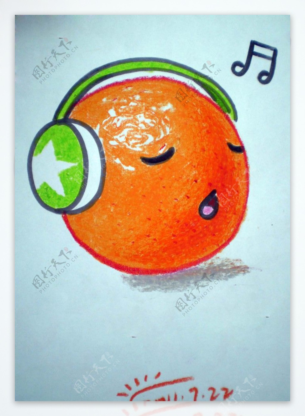 卡通柑橘图片