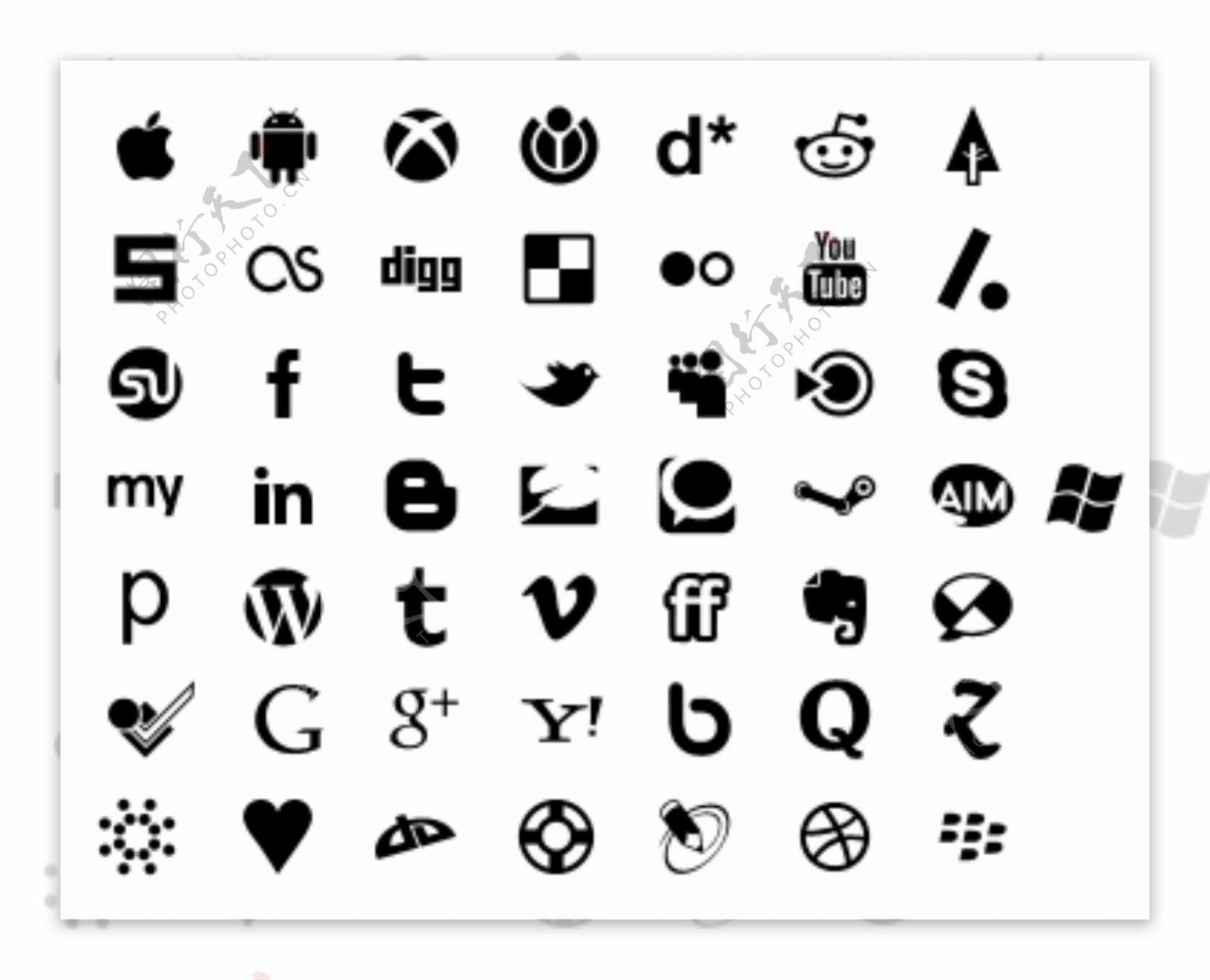 社交微软logo大全图片