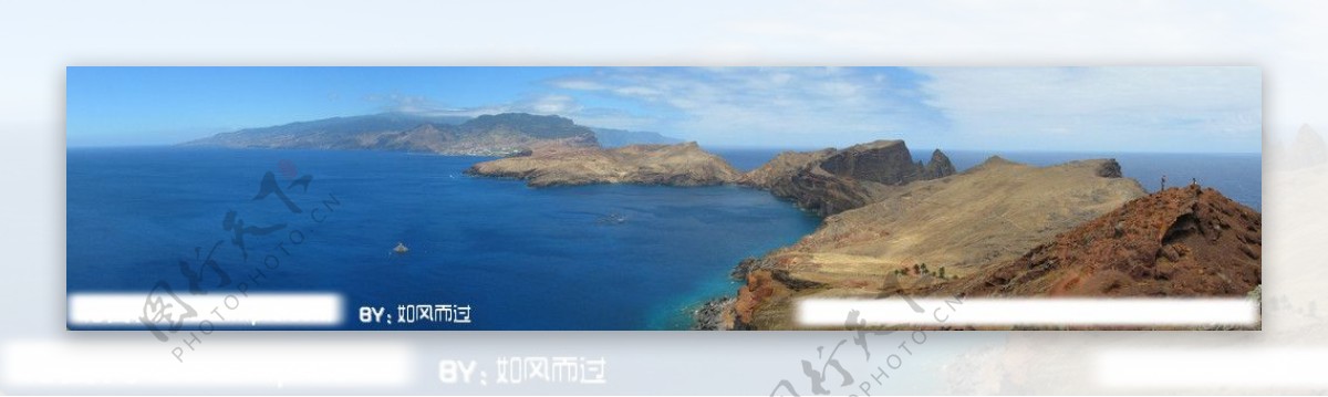 海岛全景风景图图片