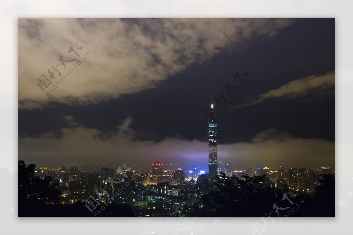 绝美台湾台北101大楼云彩城市之美1图片