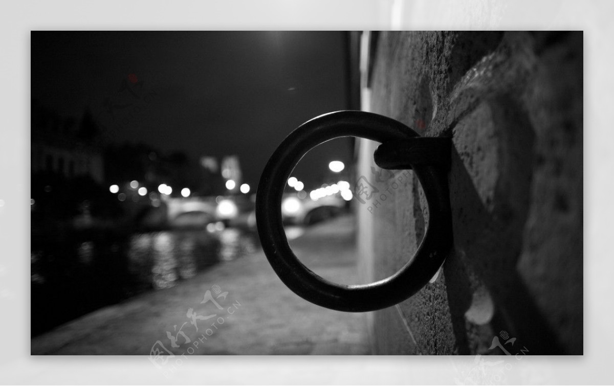 城市夜晚建筑透镜lomo风格图片