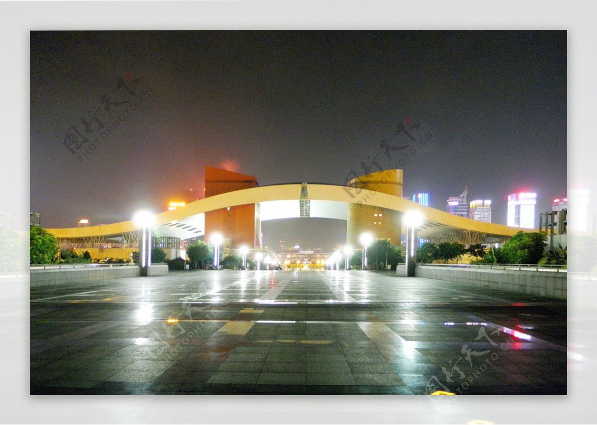深圳市民中心夜景图片