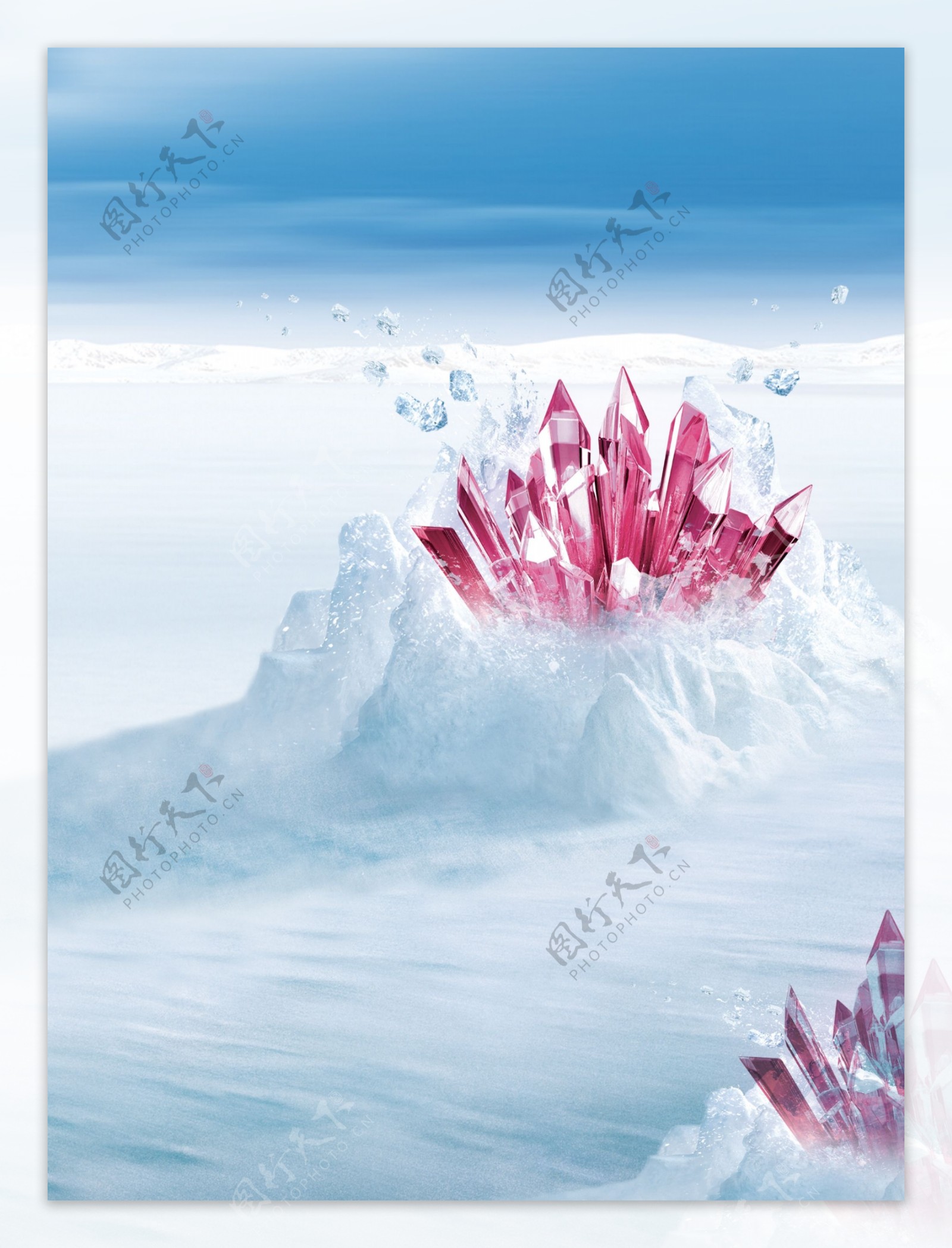 雪域冰晶图片
