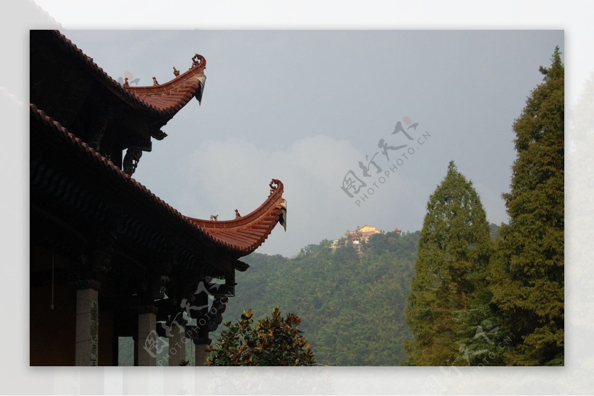 九华山寺庙图片