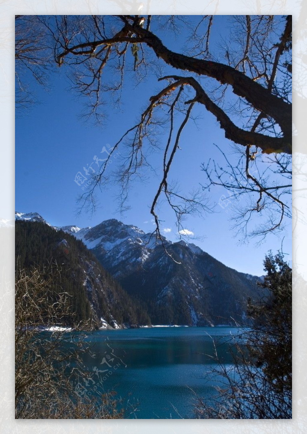 冬天的湖水清清图片