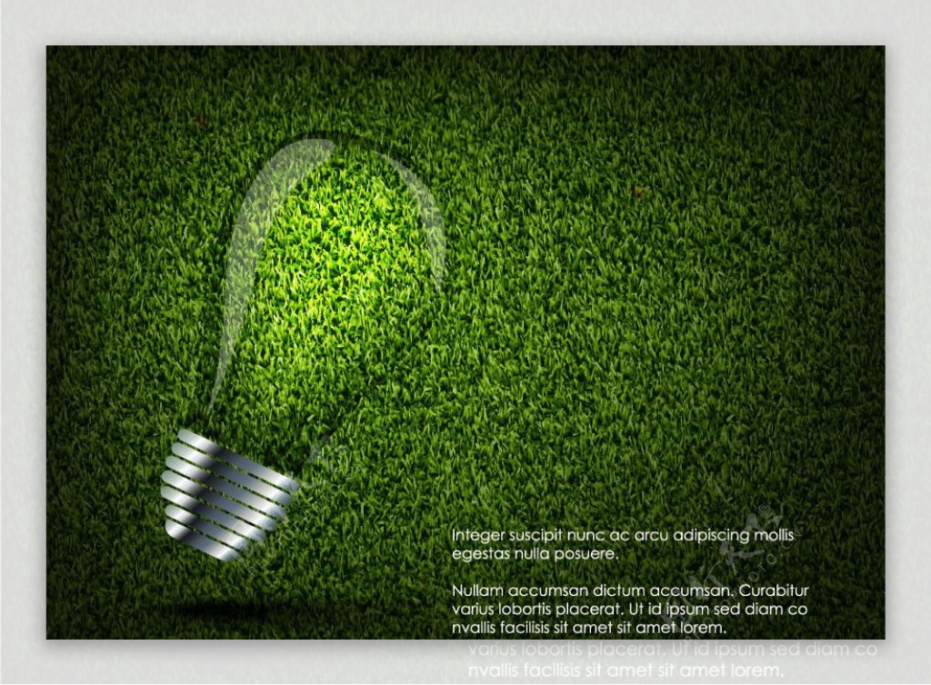 绿色草坪灯泡图片