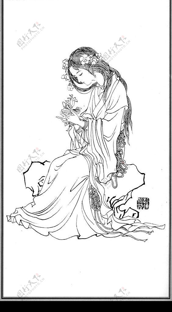 中国神话人物031玉女图片