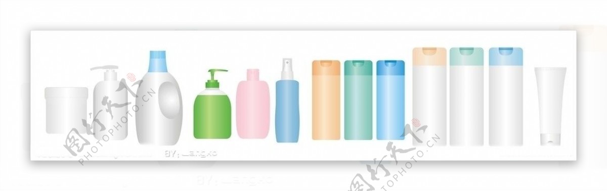 洗涤化妆品瓶样画图图片