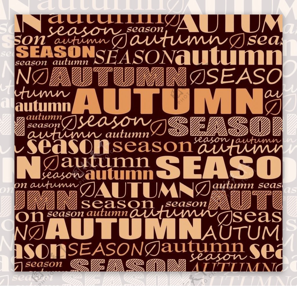 秋天字母autumn背景图片