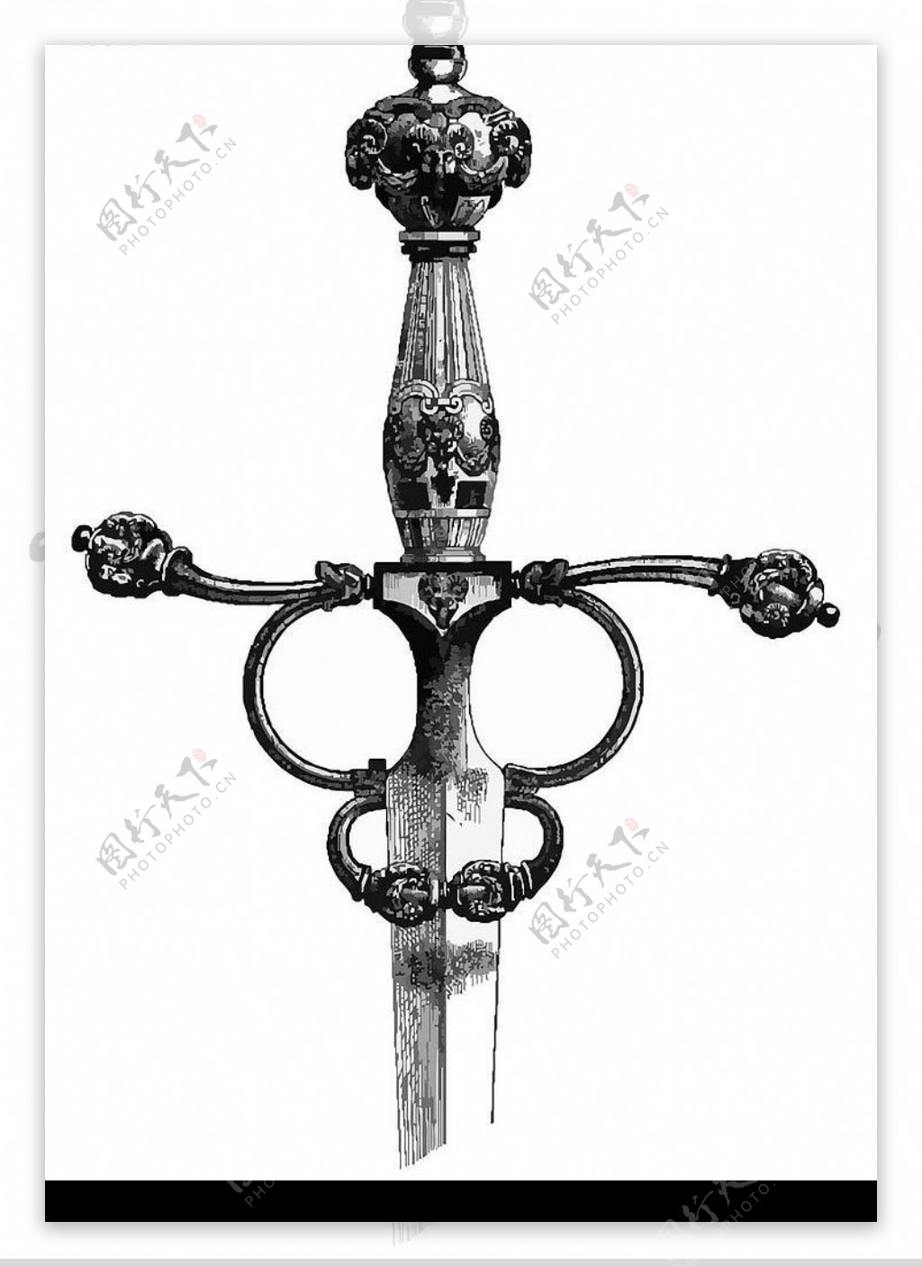 欧洲古代兵器剑精美矢量图片