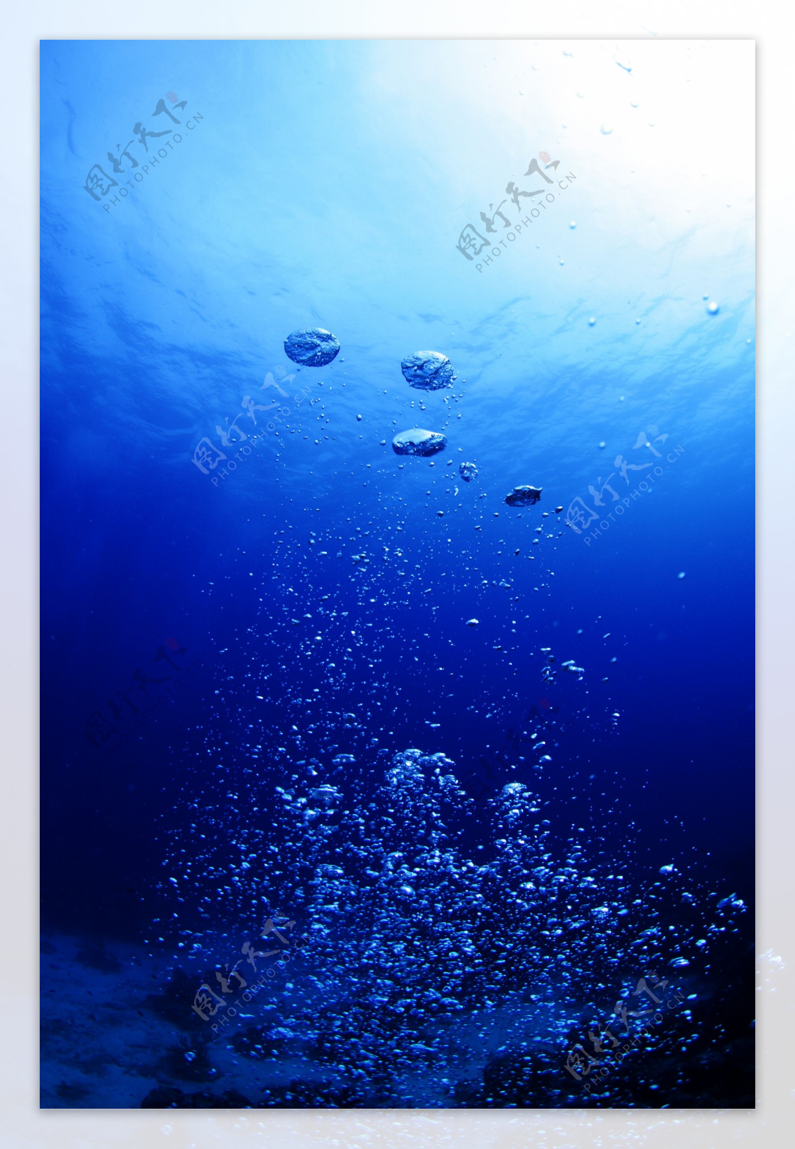 海底气泡图片