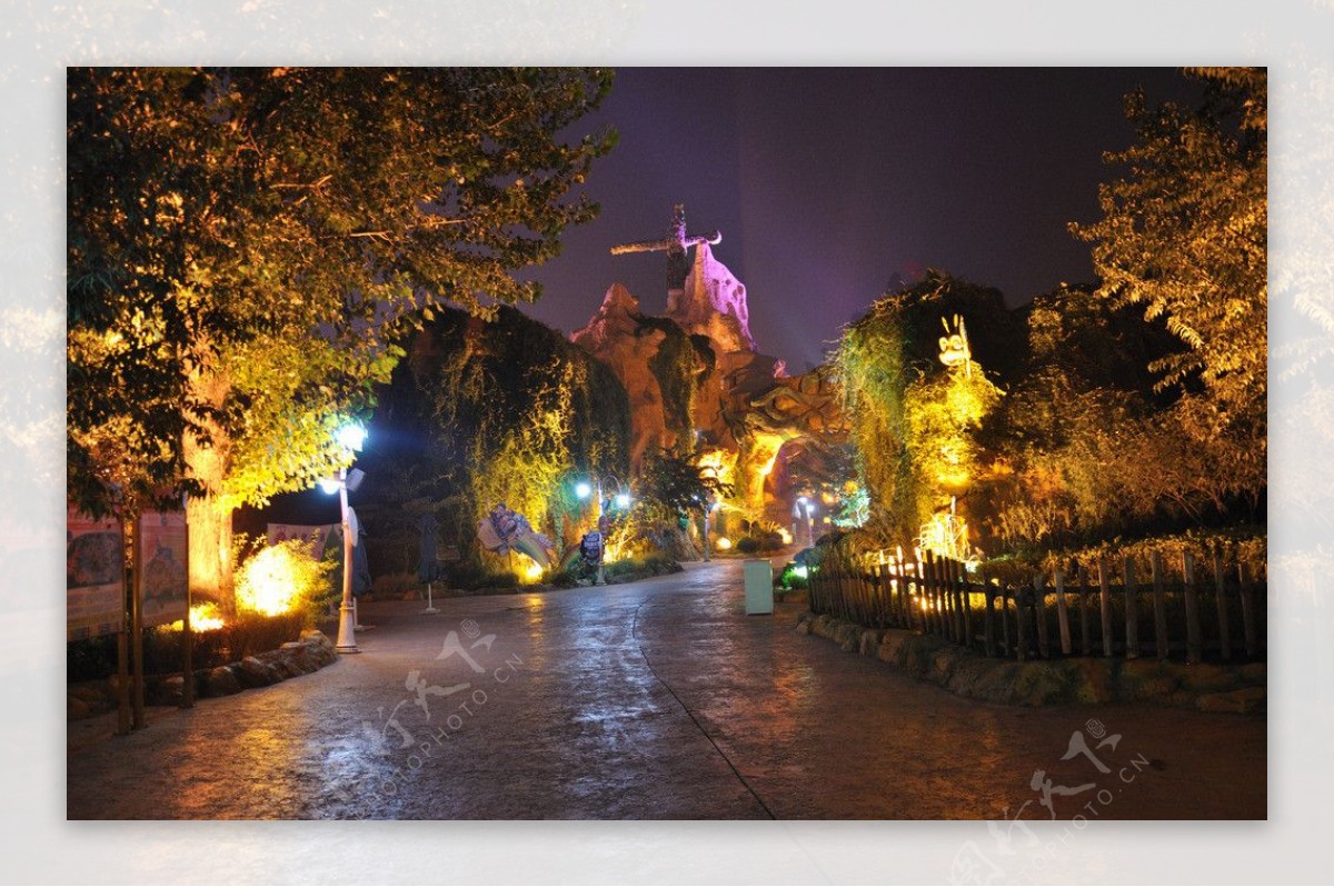 欢乐谷夜景图片