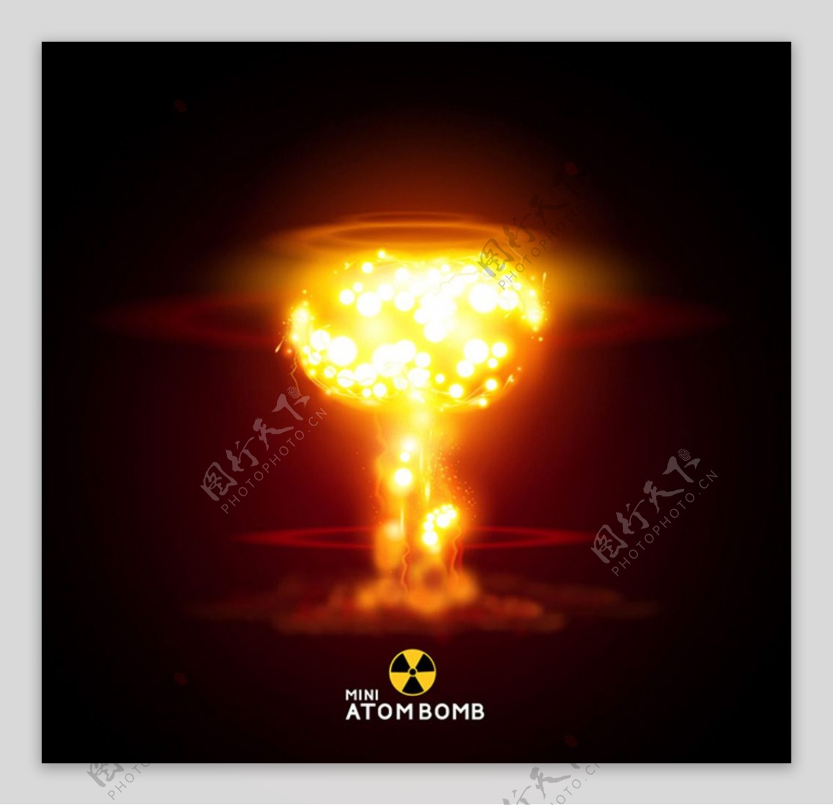 核武器爆炸矢量素材图片