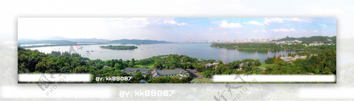 杭州西湖全景图片
