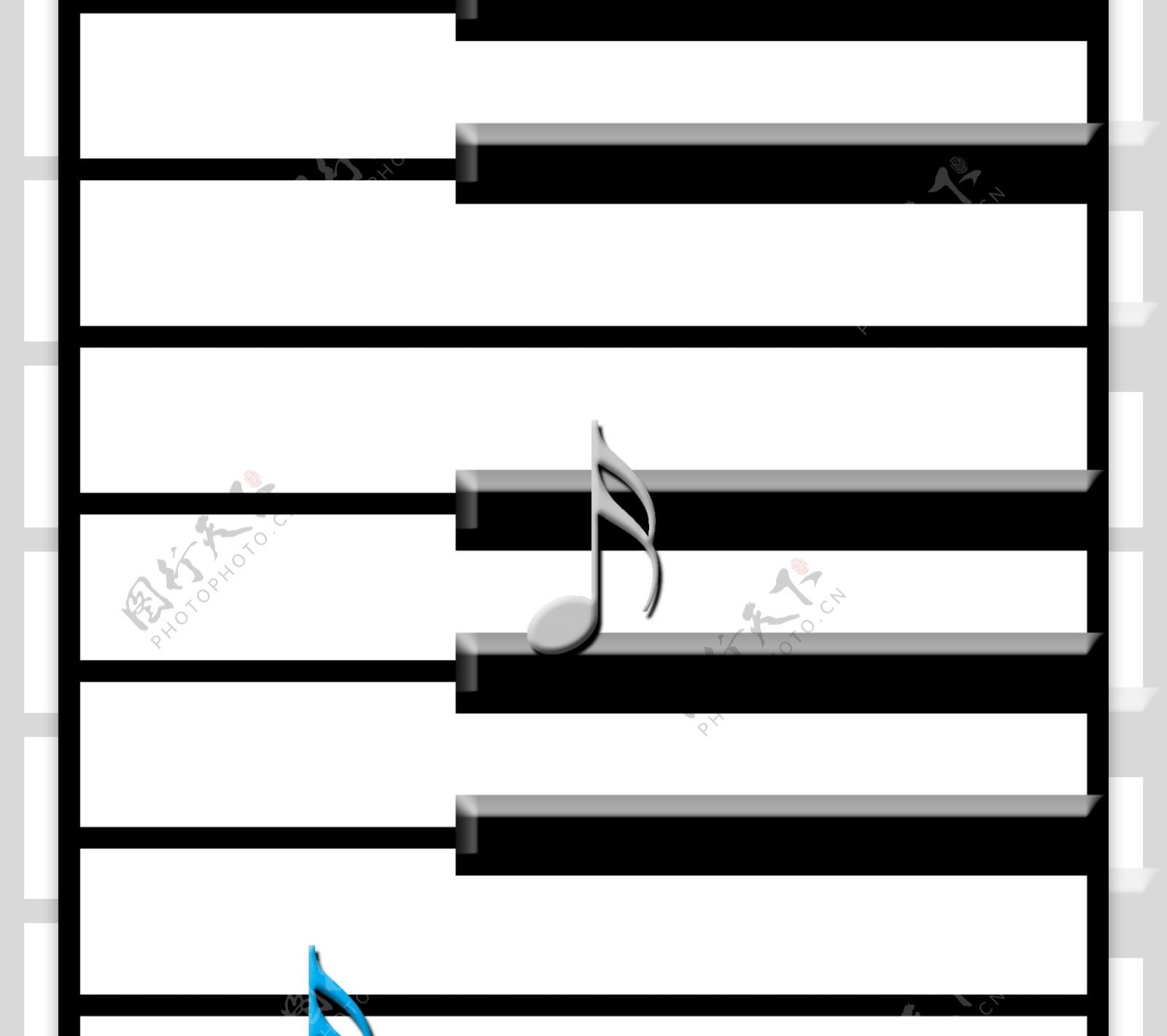 钢琴黑白键图片
