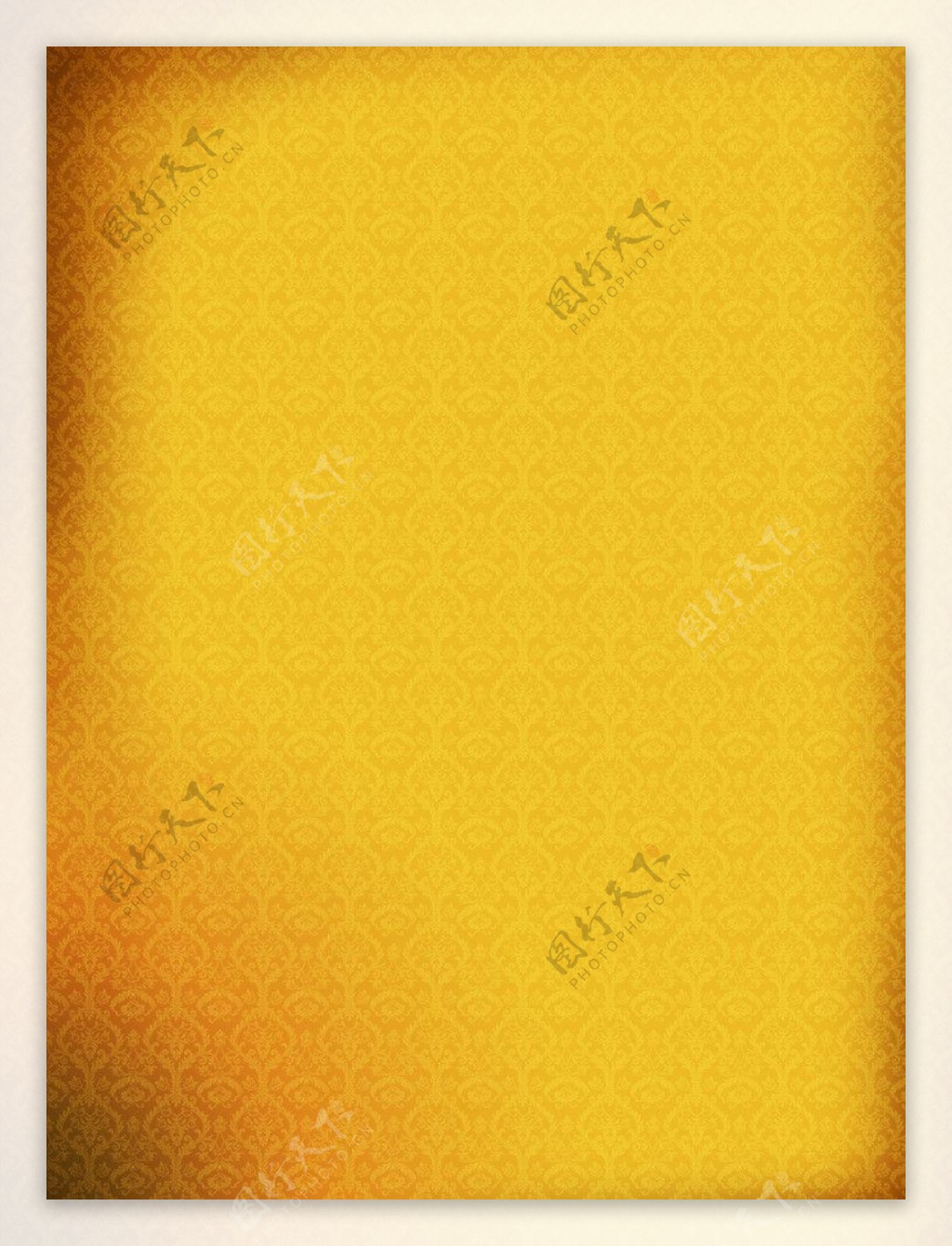 黄色花纹底图图片
