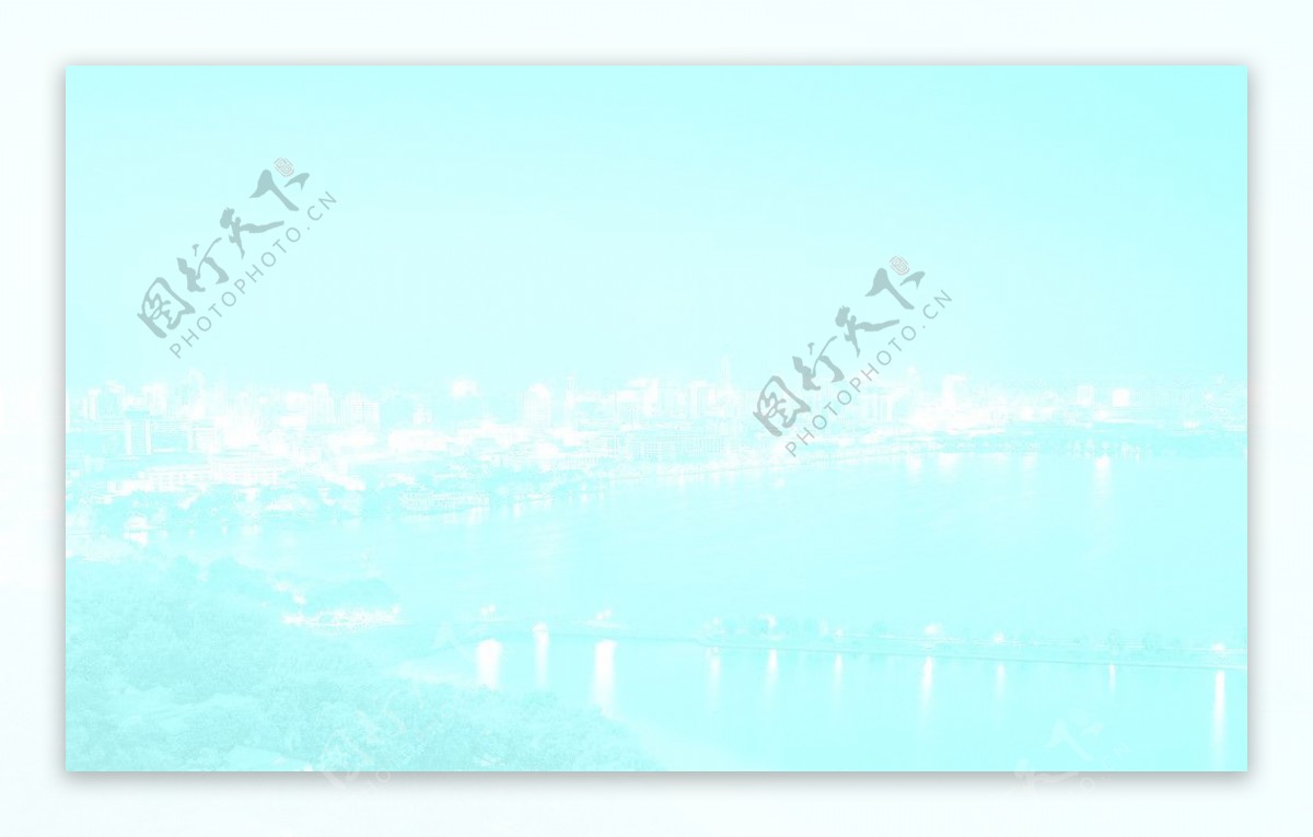 杭州西湖全景单色图片