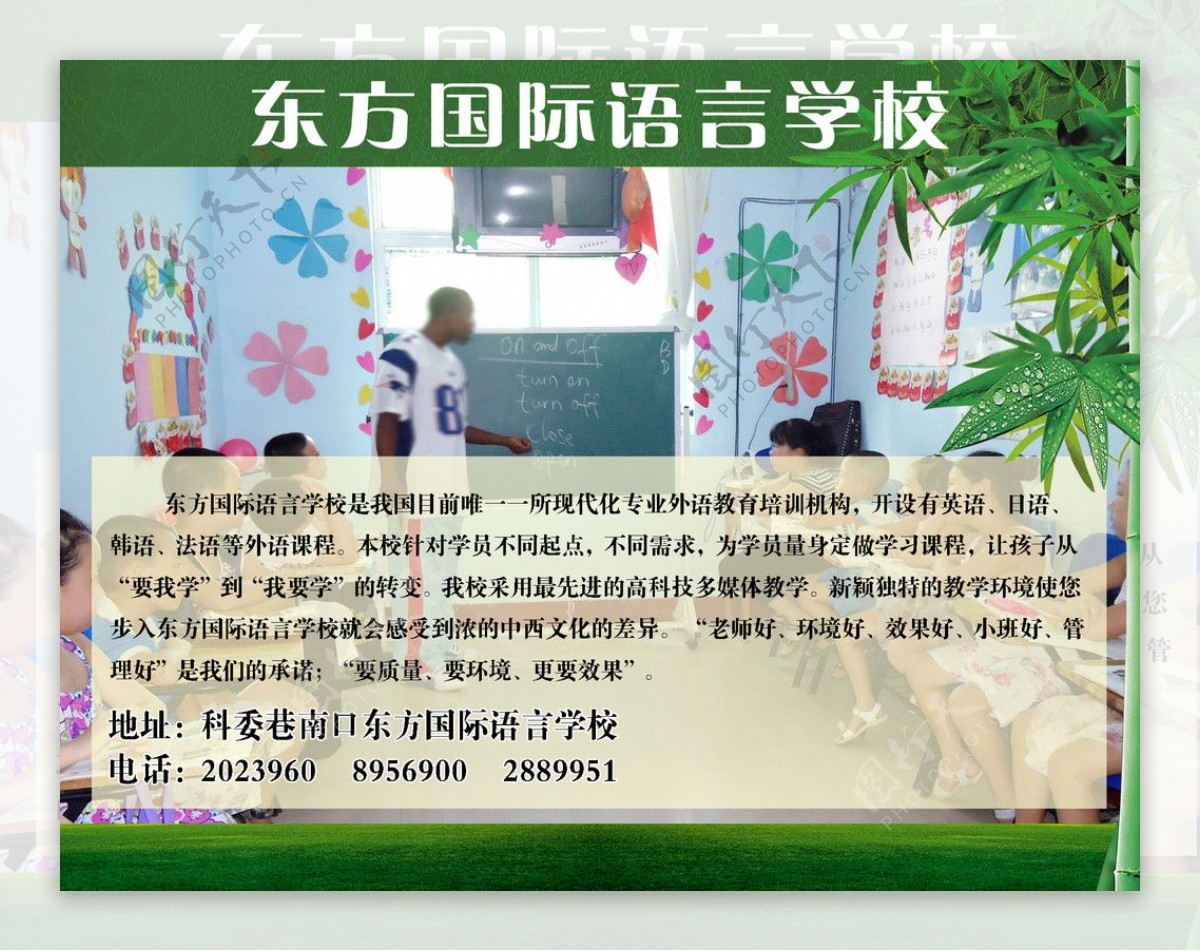 东方国际语言学展板图片