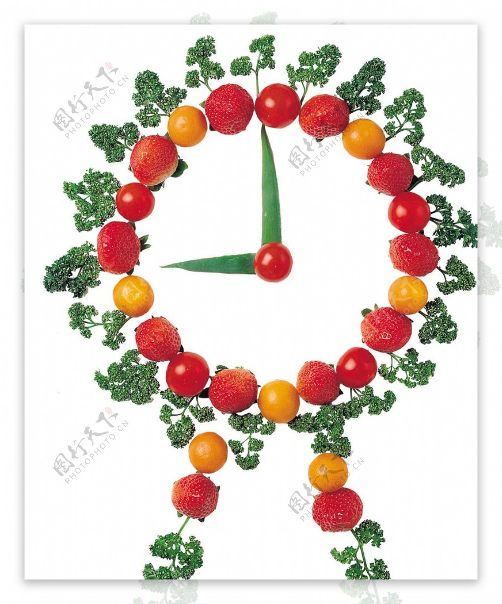 蔬菜钟表图片