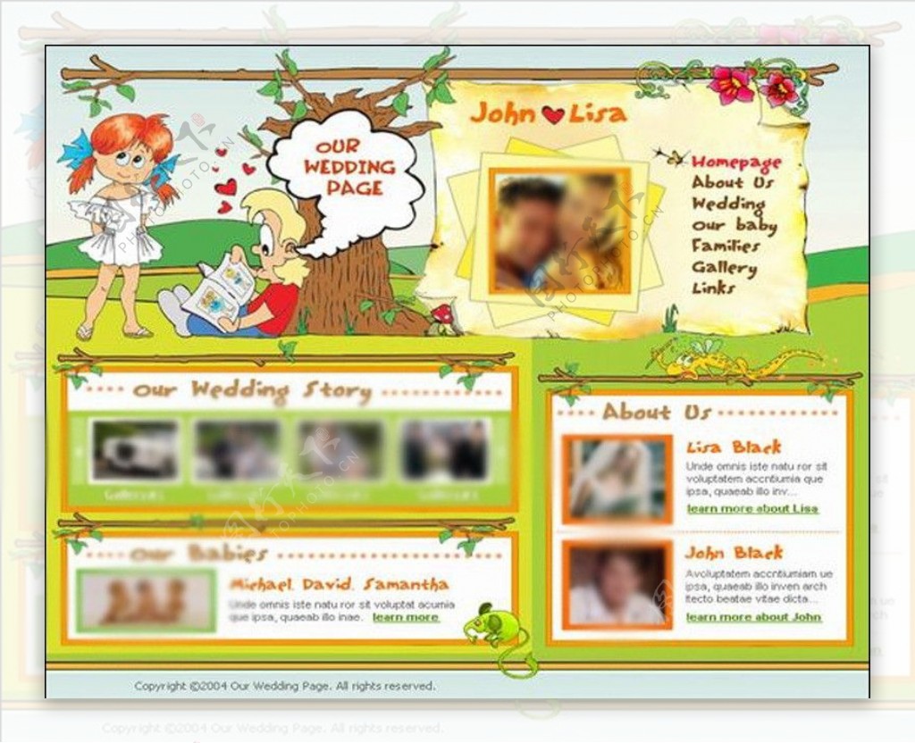 婚姻网站模板图片