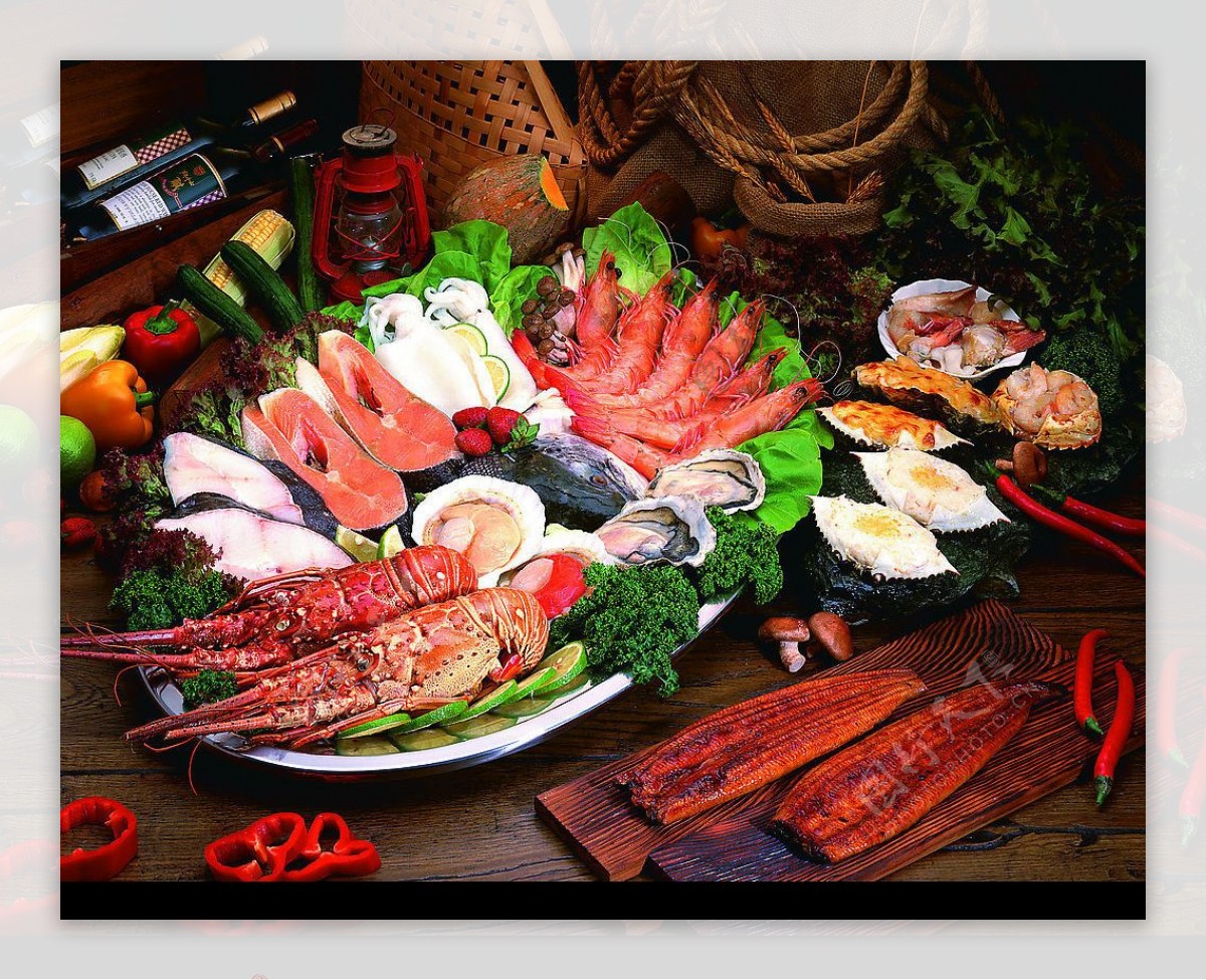 海鮮全餐图片