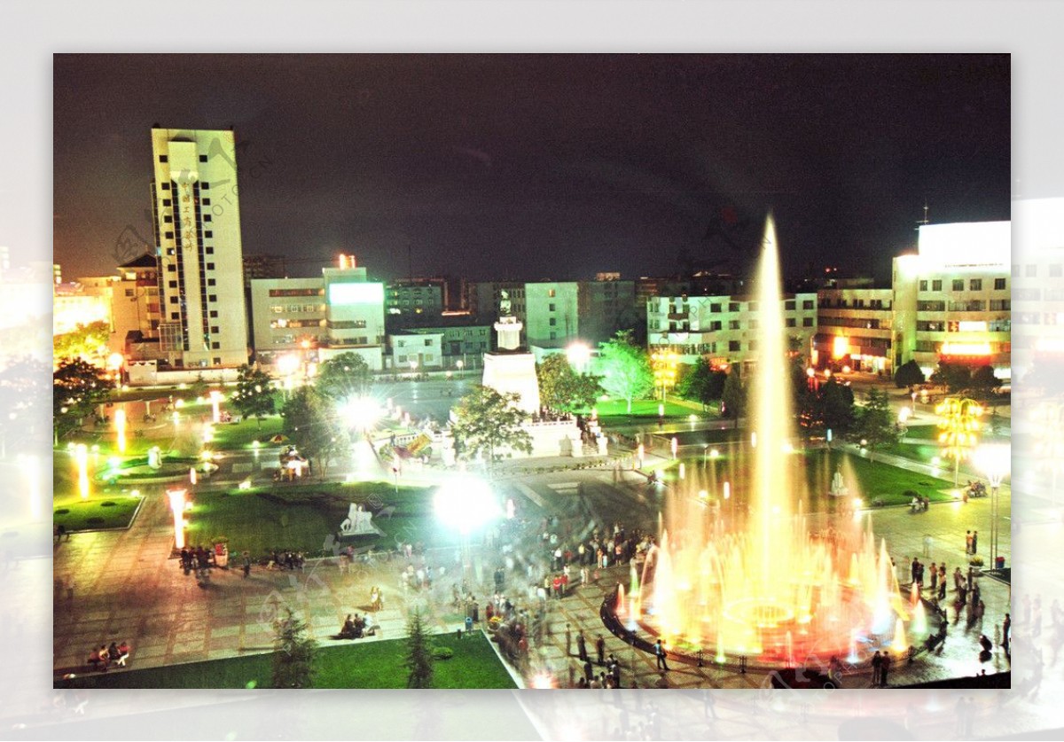 武威市城市文化广场夜景图片
