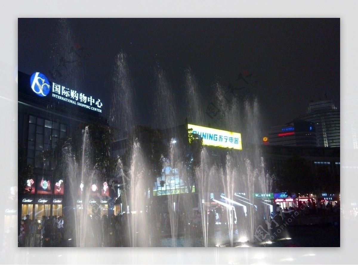 宁波一广场喷泉图片