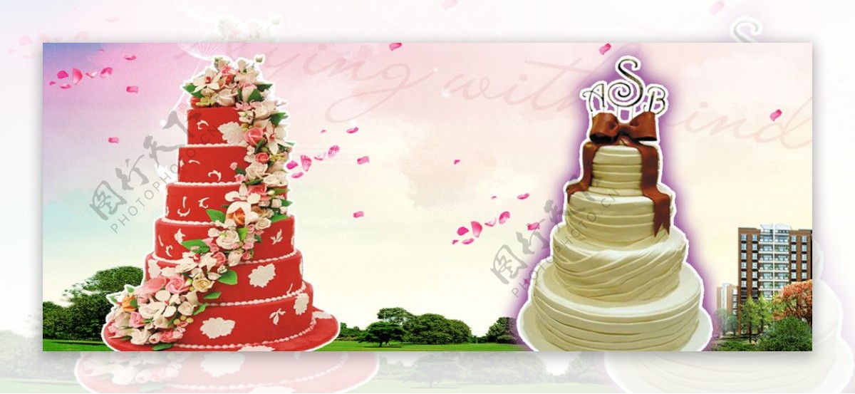 浪漫婚庆蛋糕图片