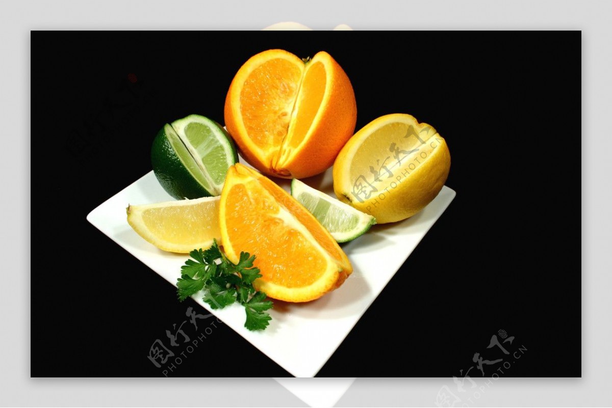 橙子柠檬橘子图片