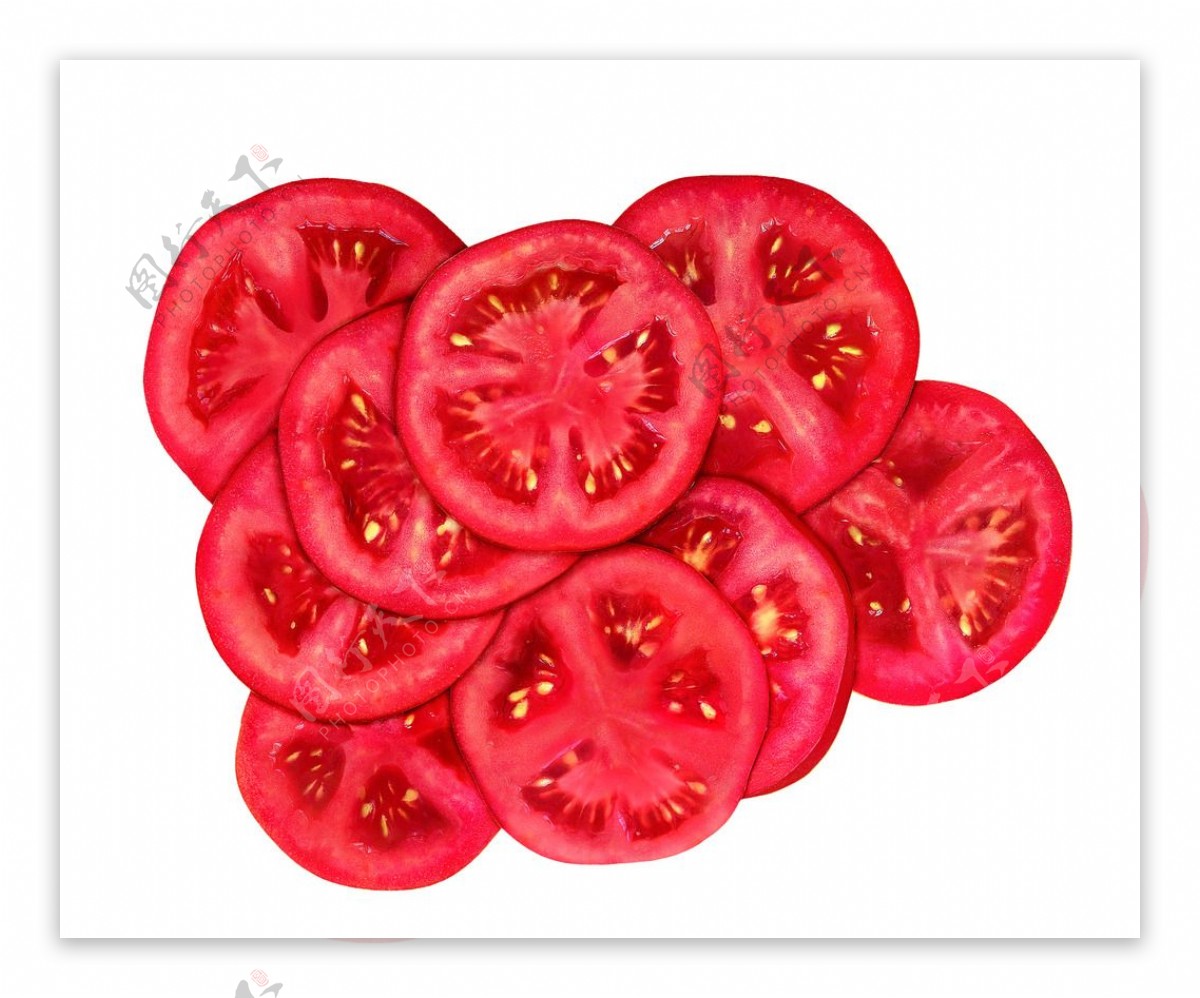 番茄切片图片