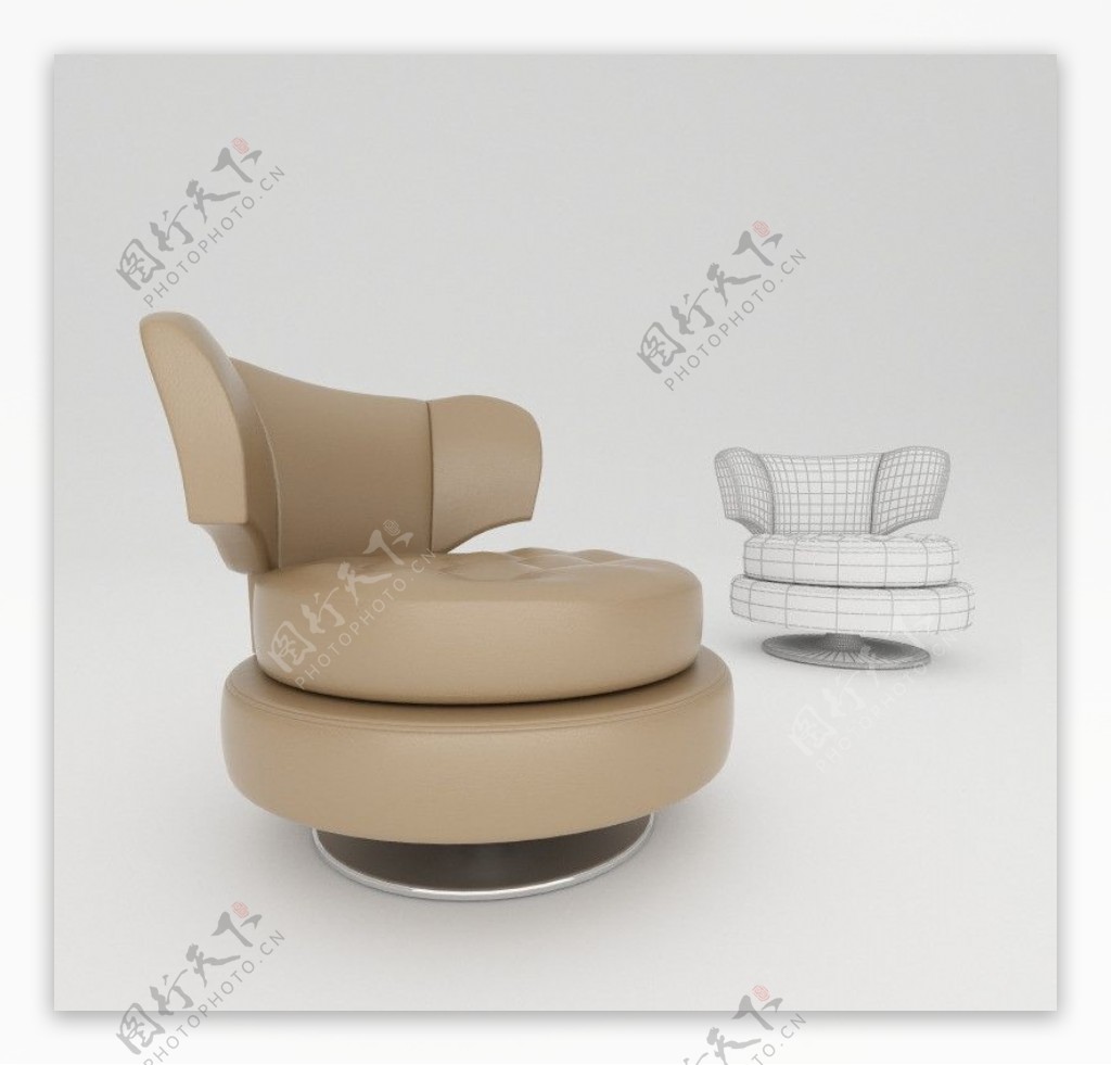 现代休闲椅3DMAX模型图片