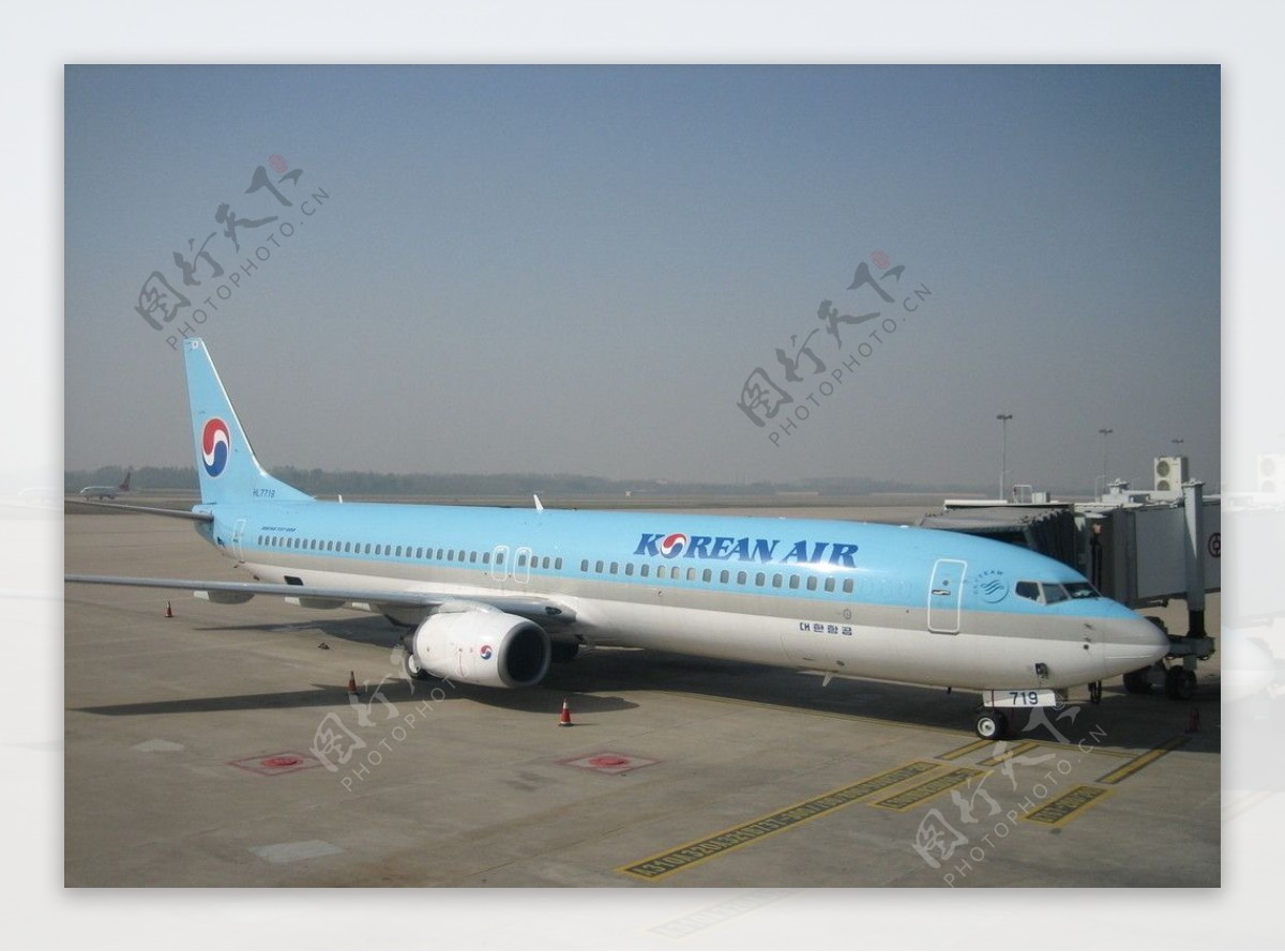 在郑州机场转机拍摄的韩国航空飞机图片