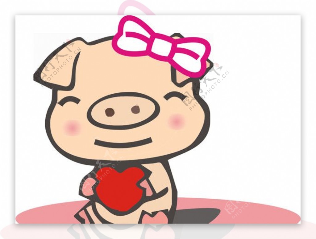 可爱卡通小猪图片