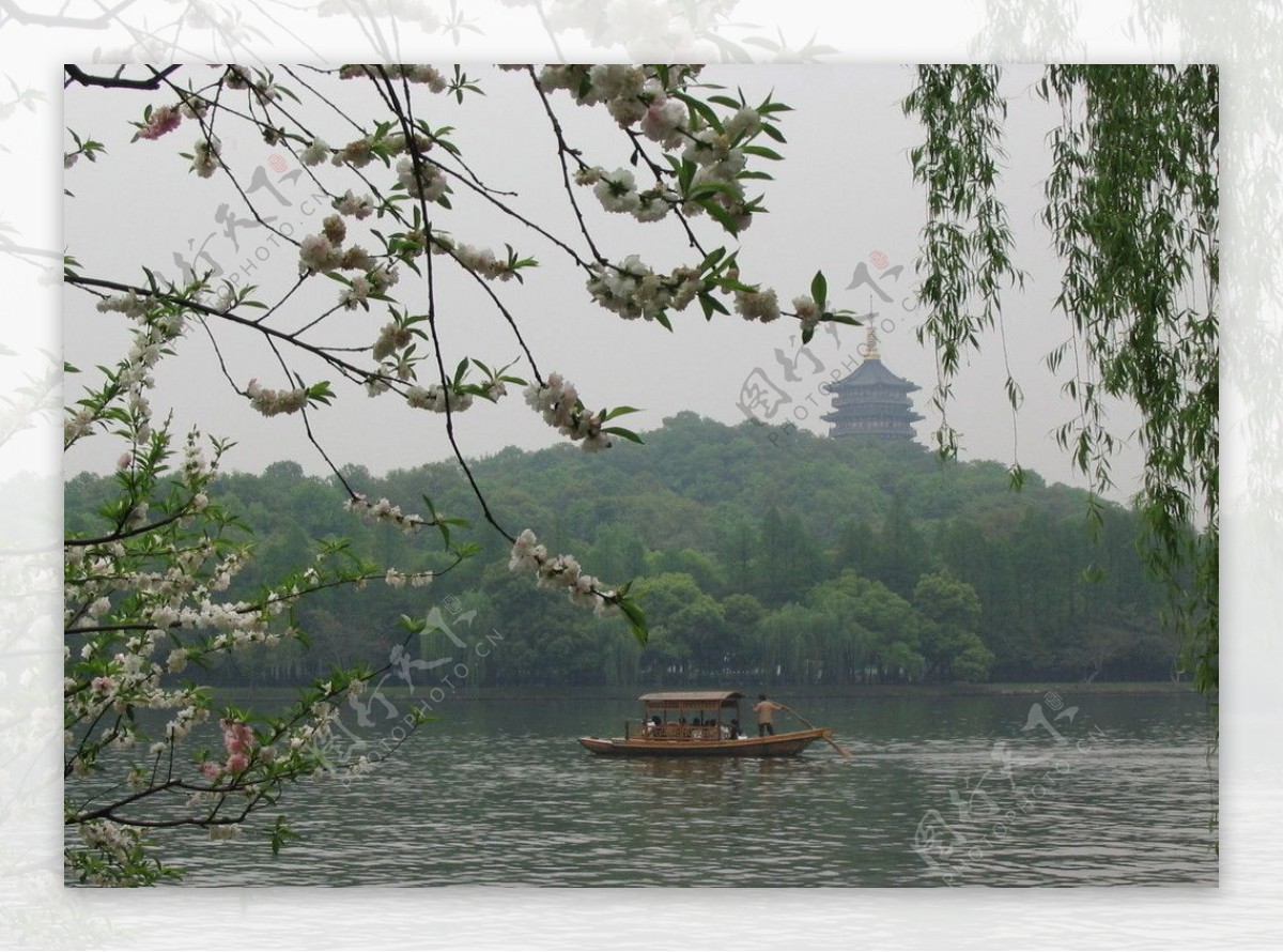 杭州西湖春天风景图片