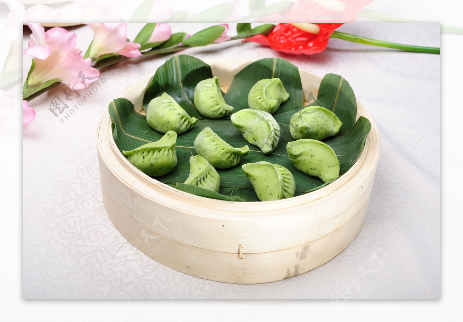 绿色水饺图片