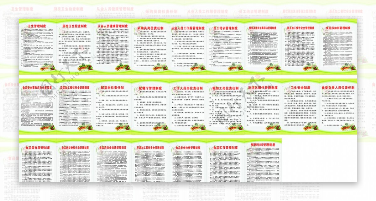 餐饮制度展板图片