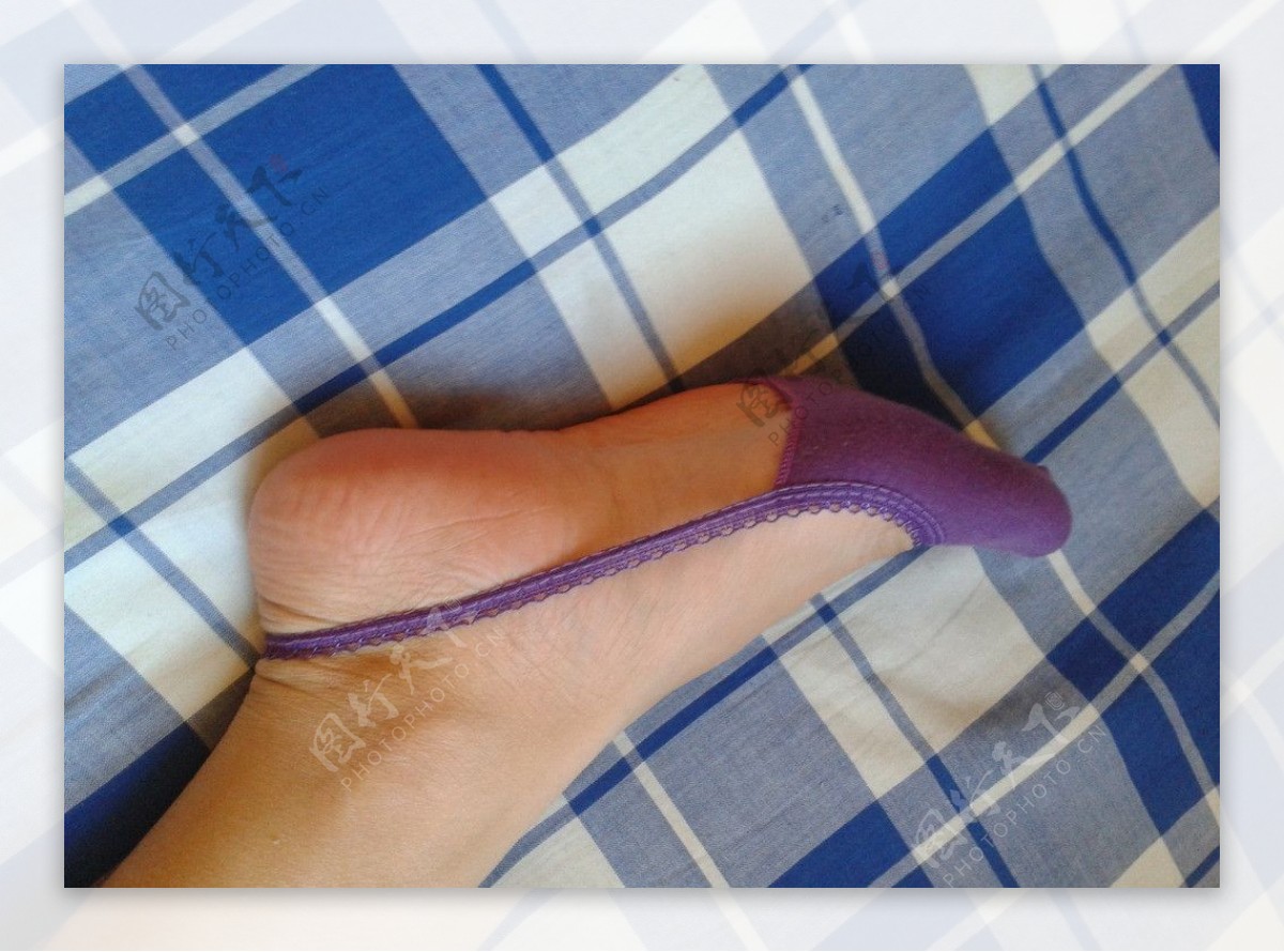 女袜船袜紫色船袜图片