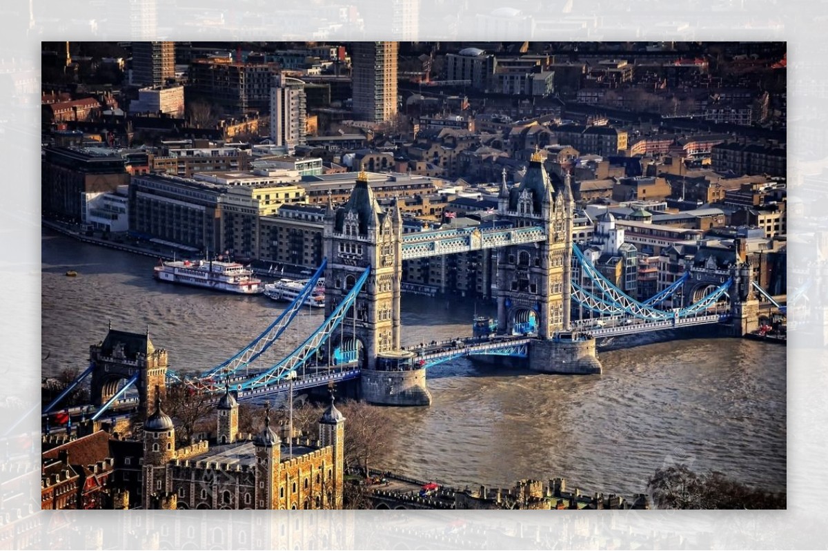 伦敦塔桥俯瞰图片