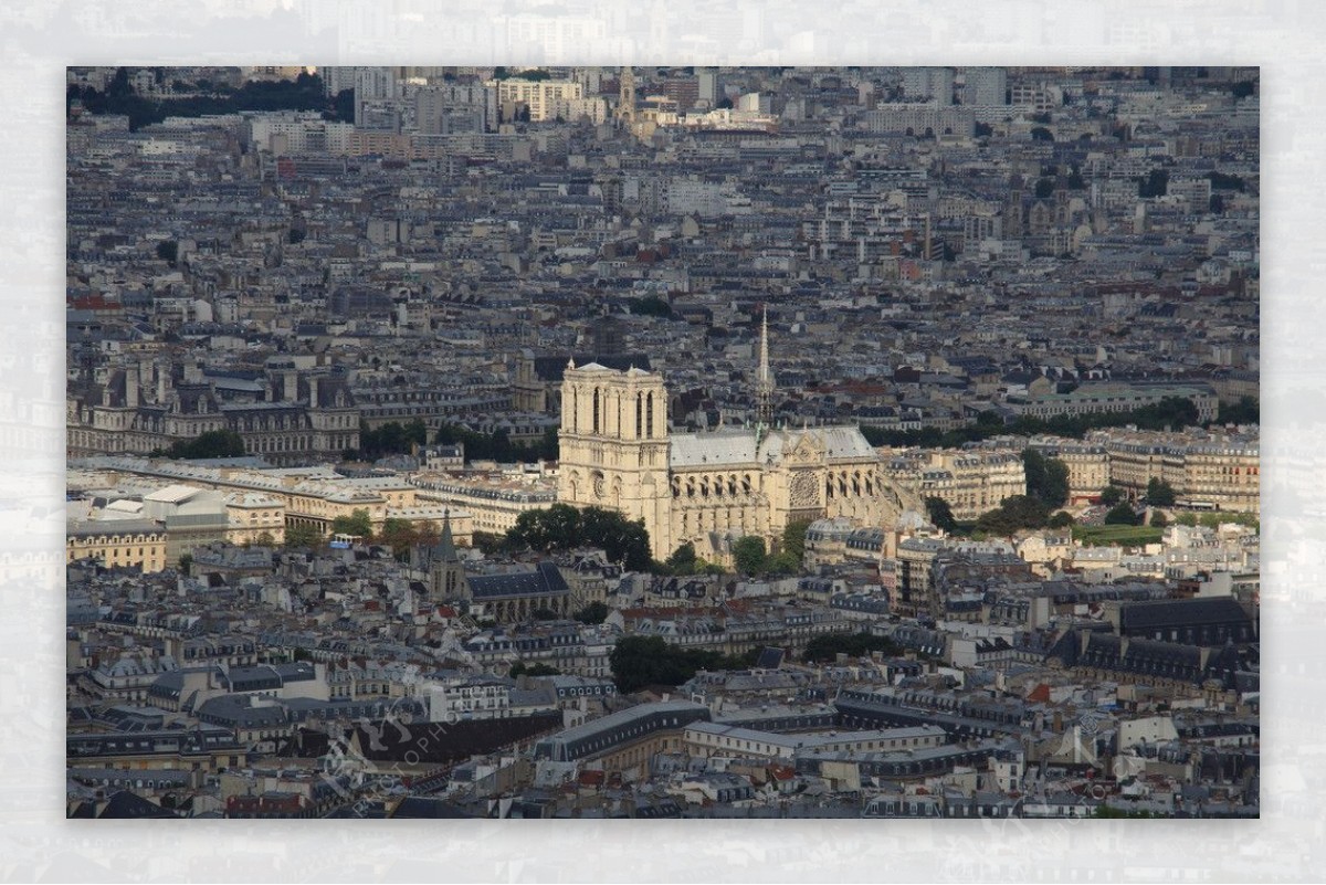 巴黎圣母院远景图片
