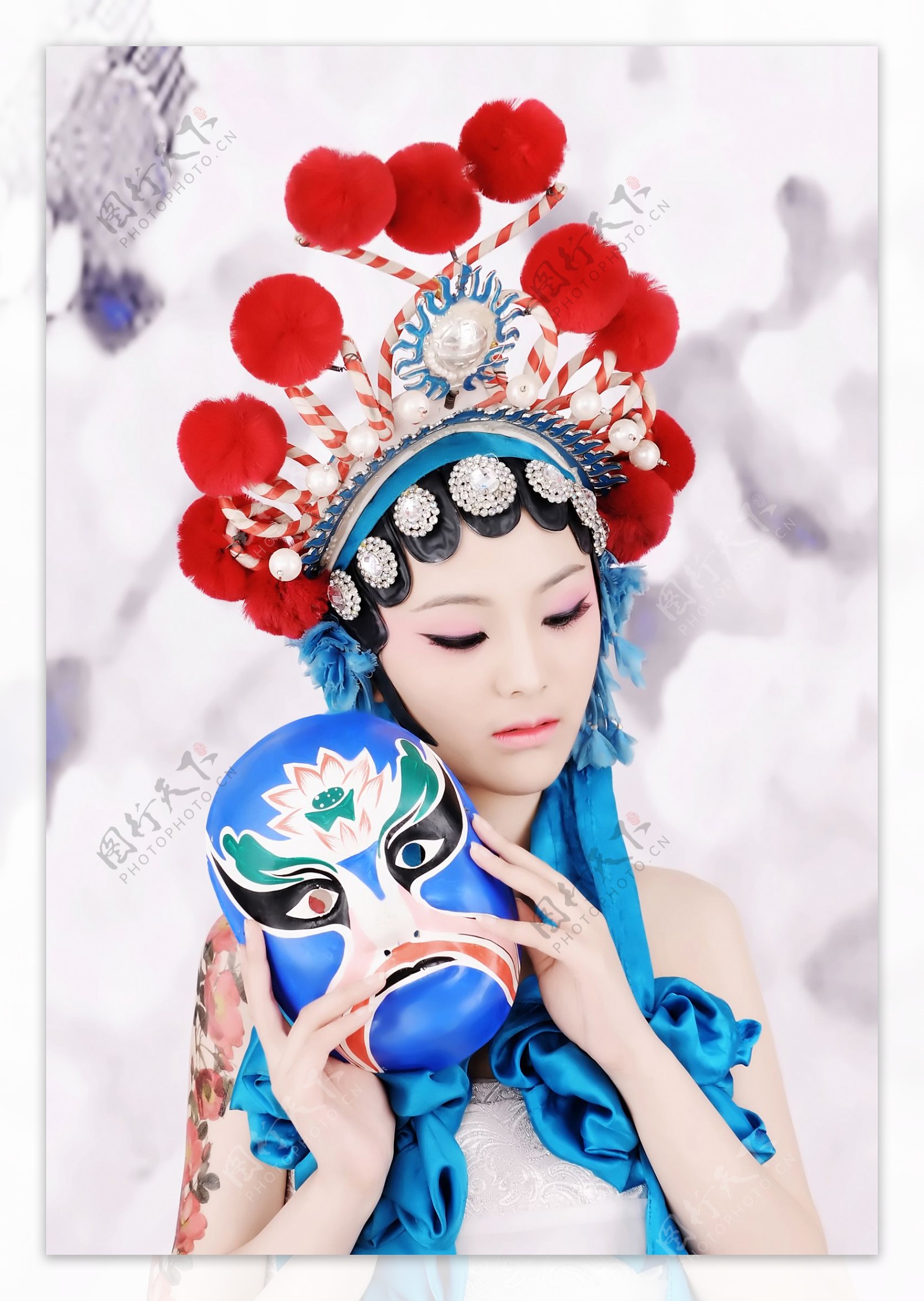 京剧戏子绘画过程 色彩画 作业c - 堆糖，美图壁纸兴趣社区