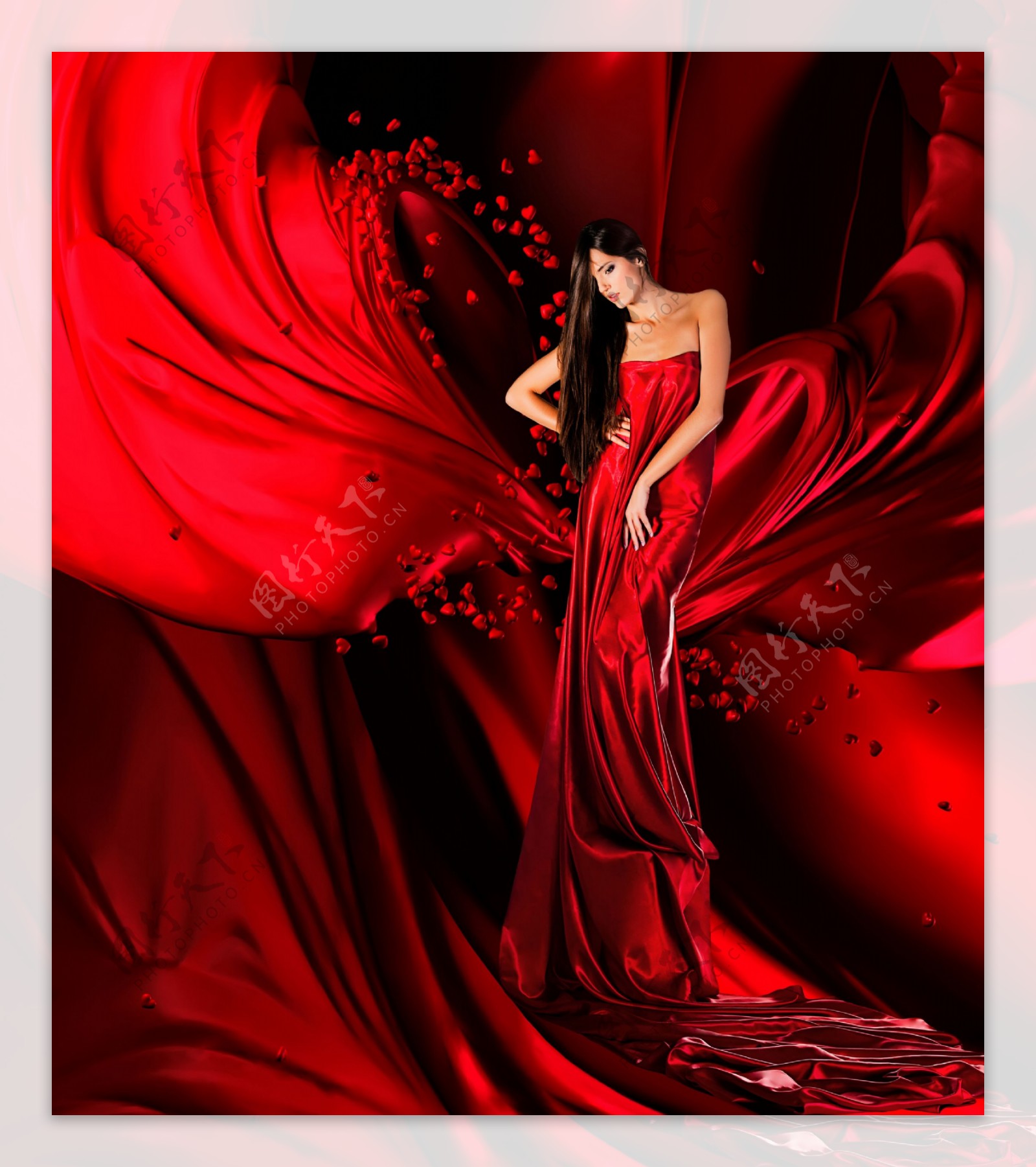 法式复古醋酸丝绸缎面红色吊带连衣裙女收腰显瘦气质春夏小红裙长-阿里巴巴