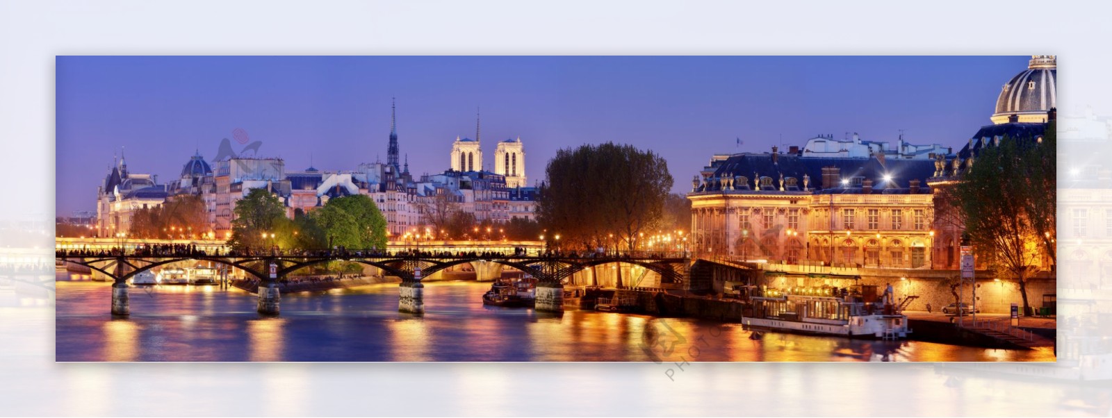 法国巴黎夜景图片
