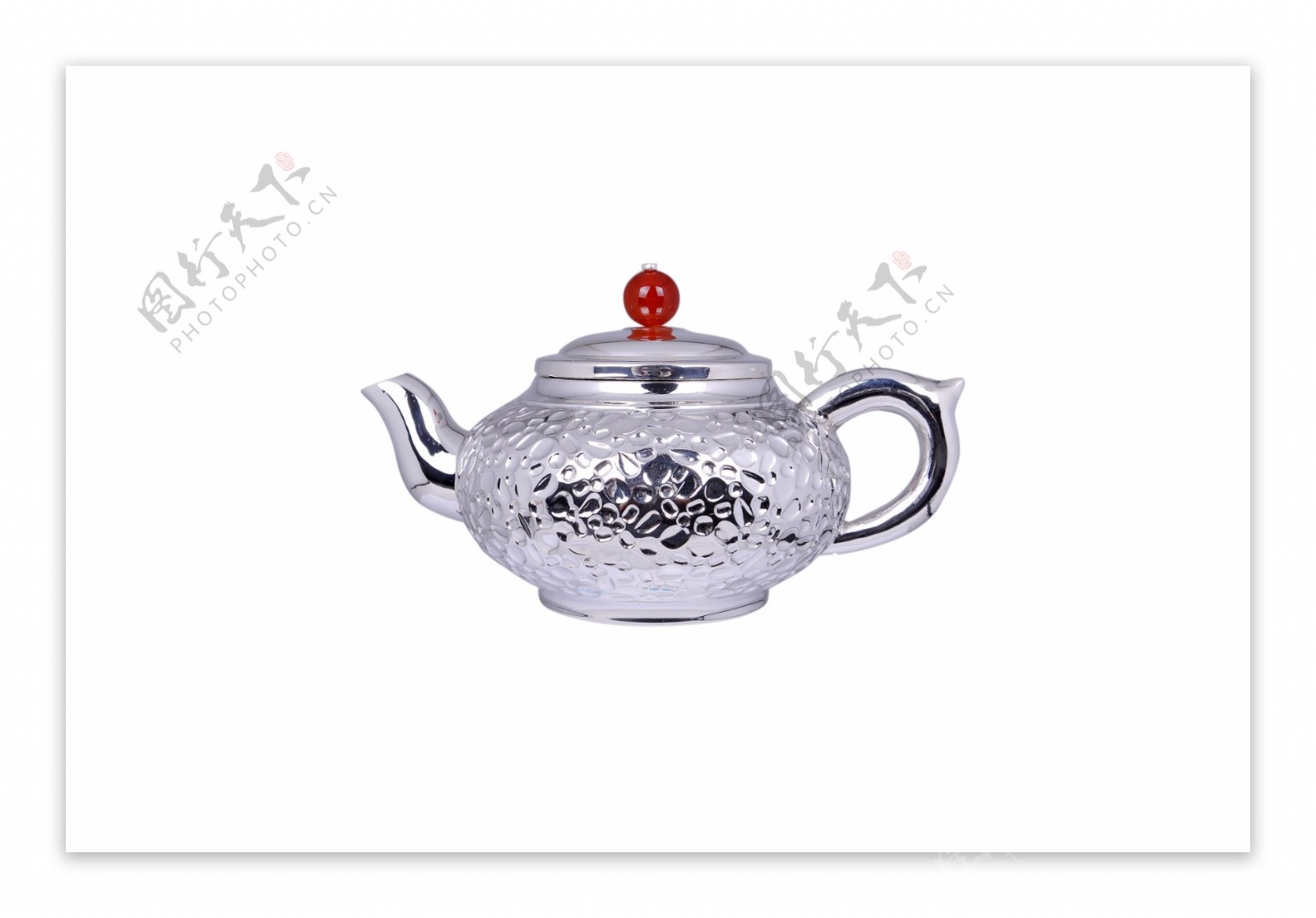 纯银茶具抠图图片