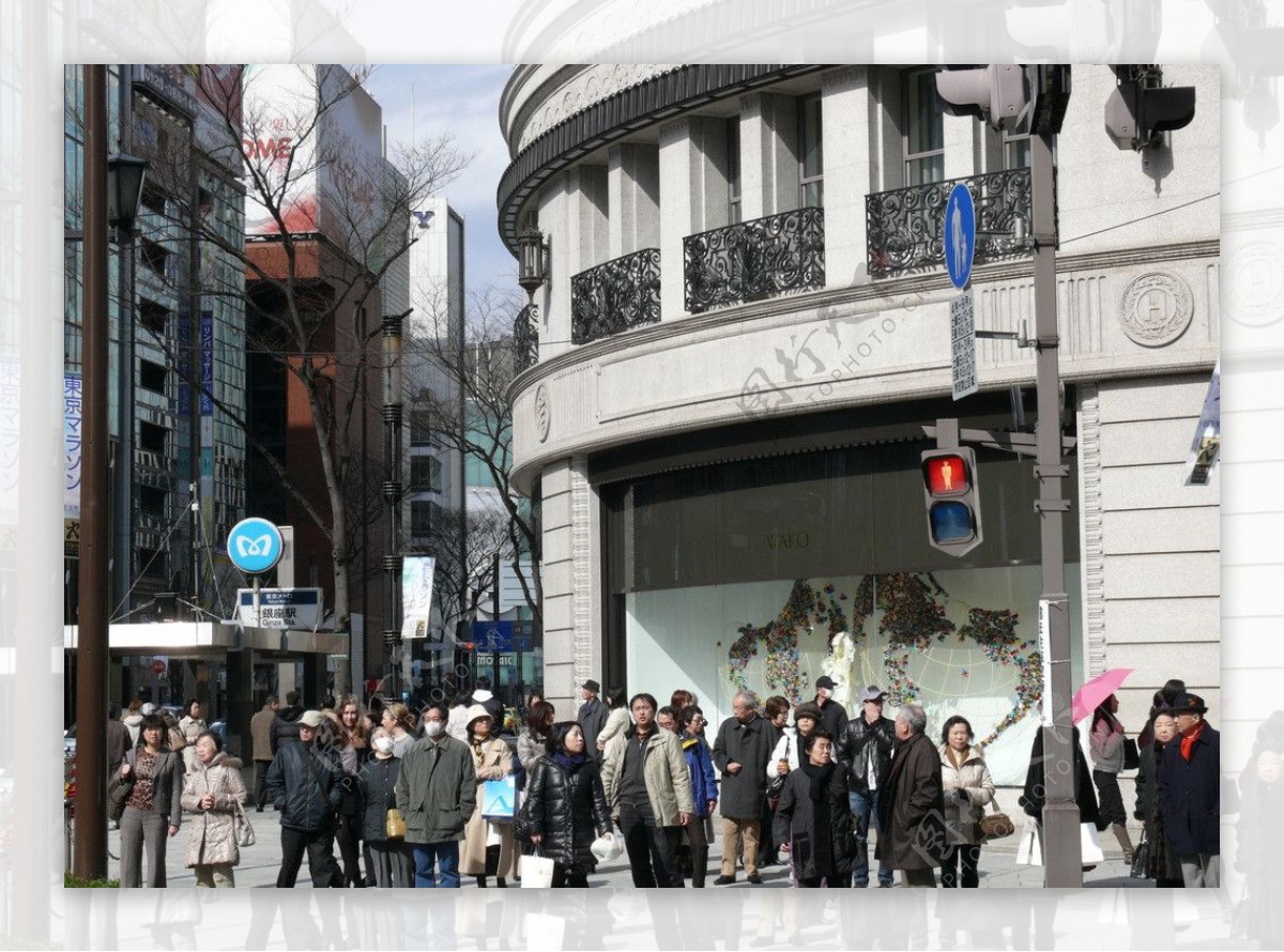 日本东京银座街头图片
