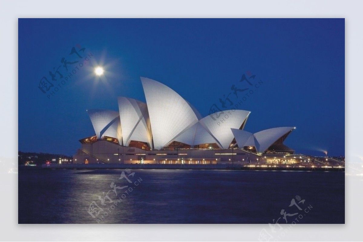 澳洲雪梨歌剧院夜景图片