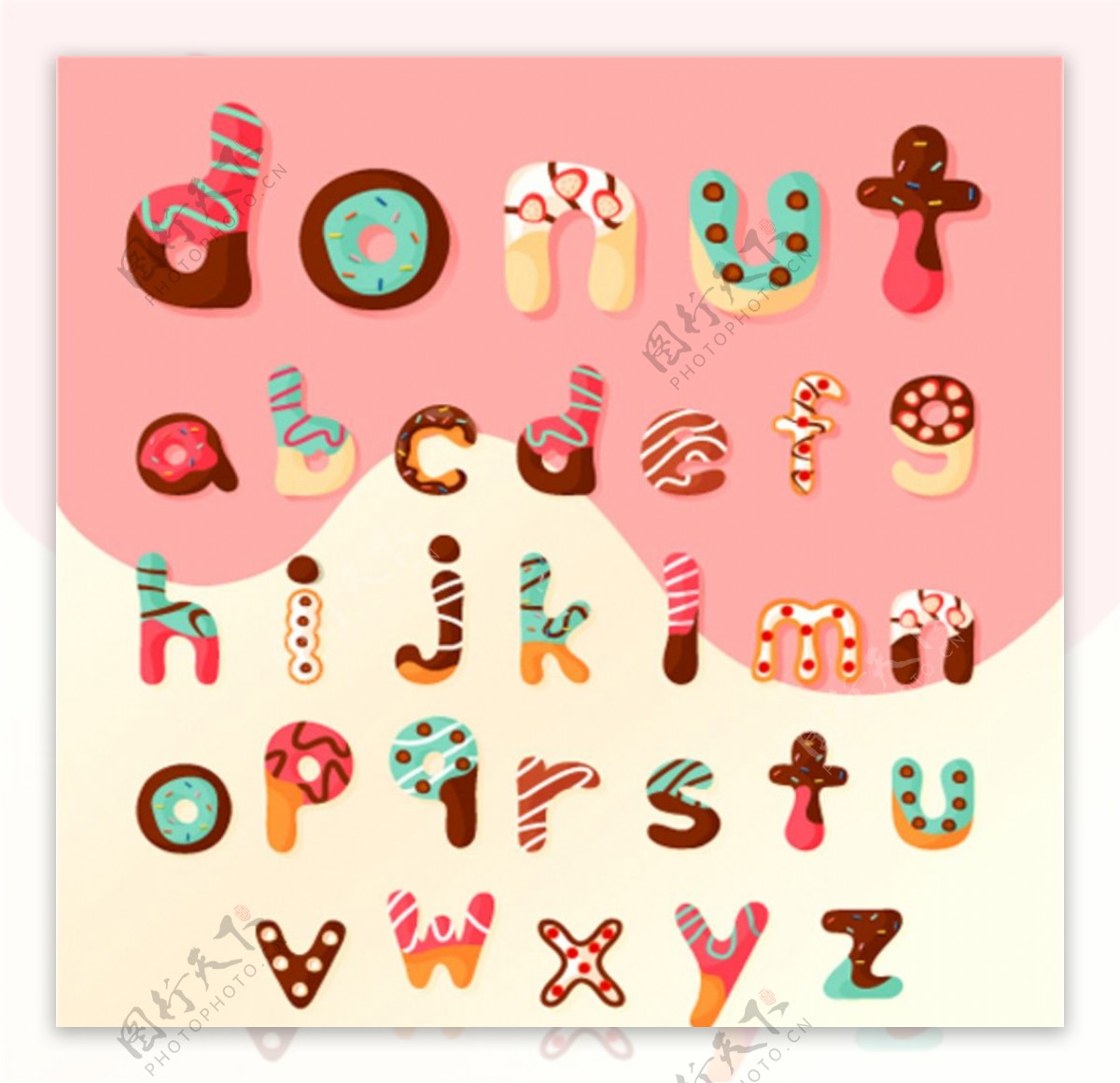 可爱饼干英文字母图片