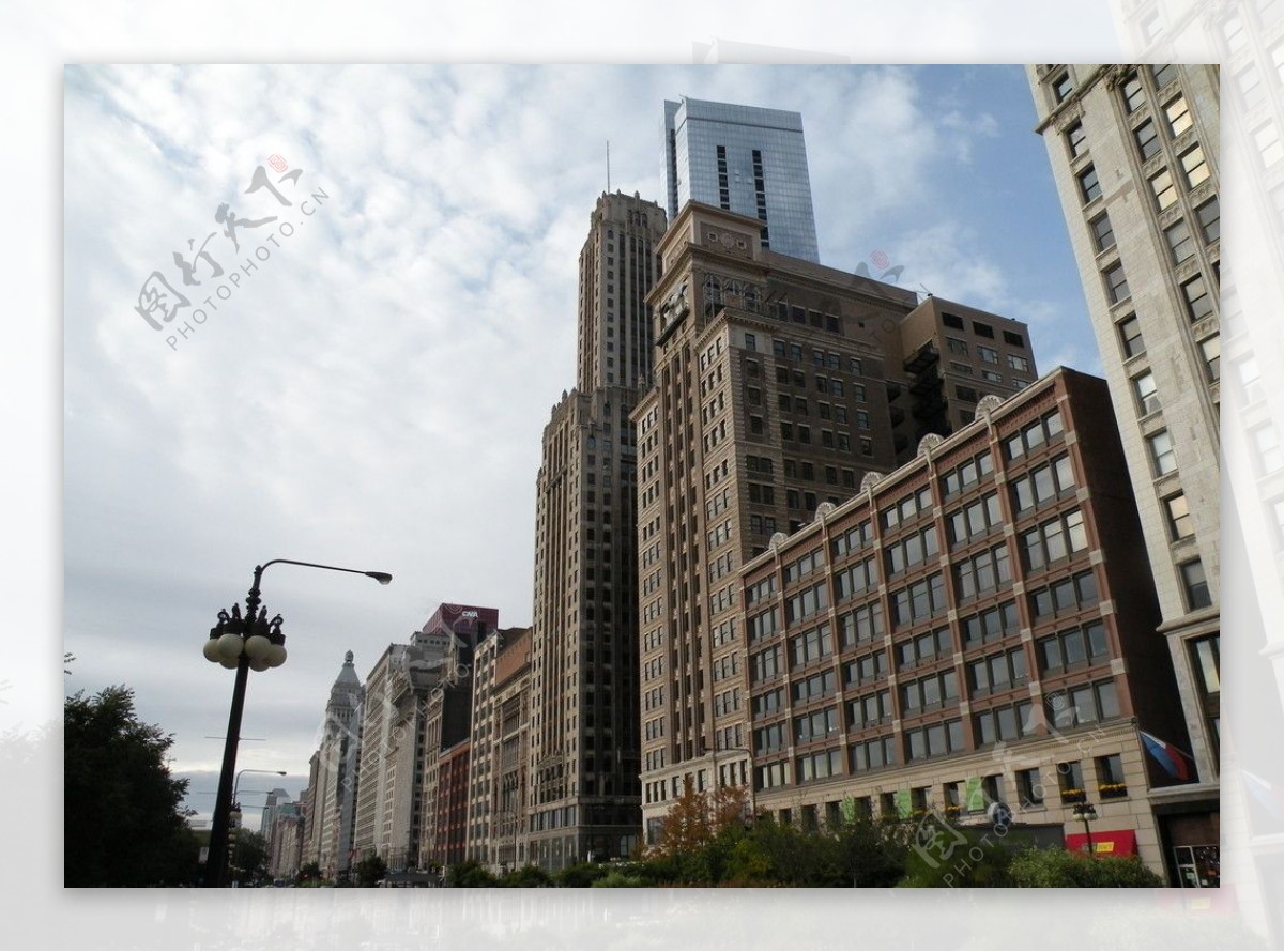 芝加哥哥伦布大街街景图片